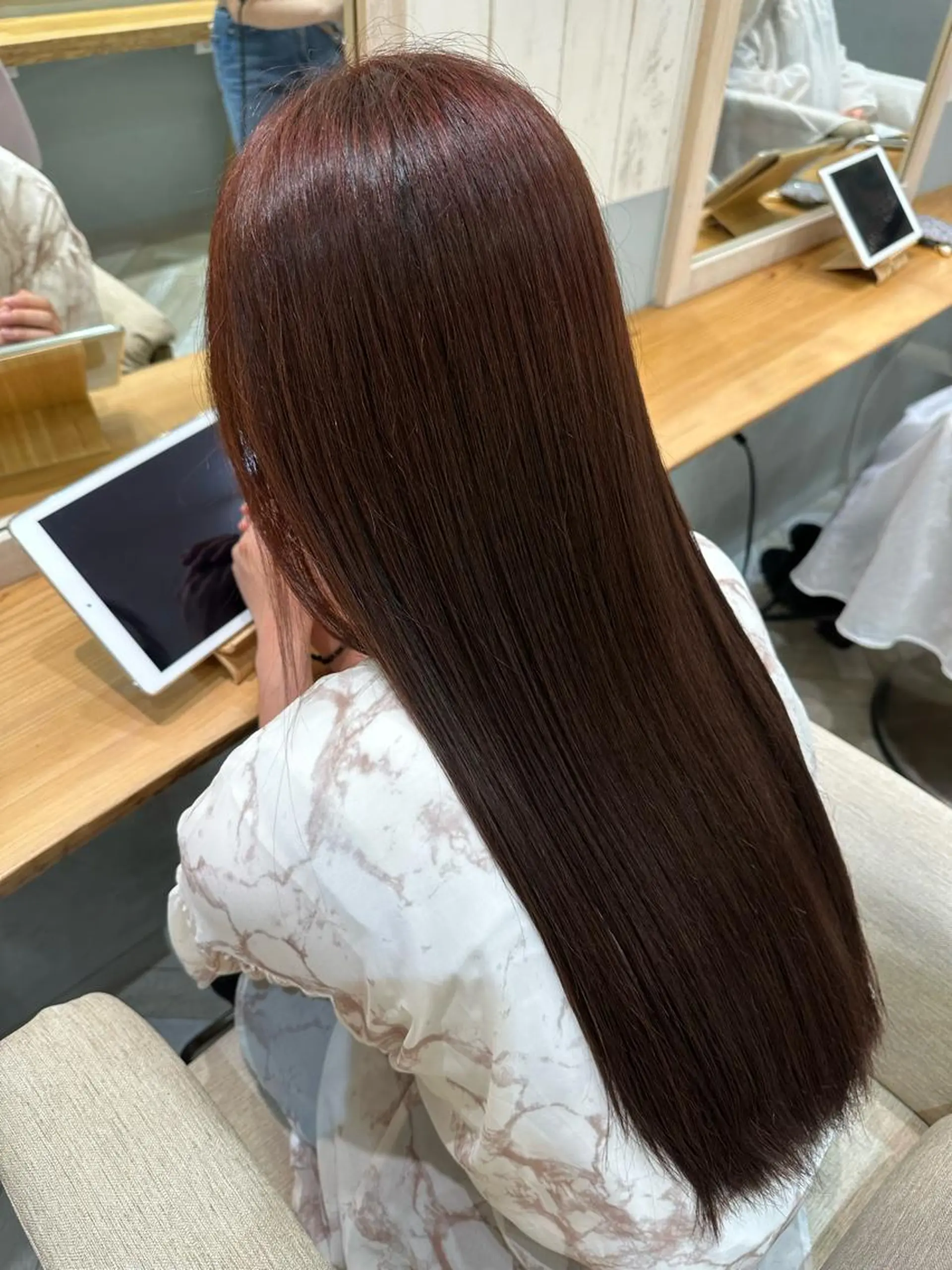 ロング カラー ヘアカラー トリートメント ヘアセット 髪質改善サロン Sea shinjuku所属・🫧韓国ミディアム カット🫧/ナナミのヘアスタイル