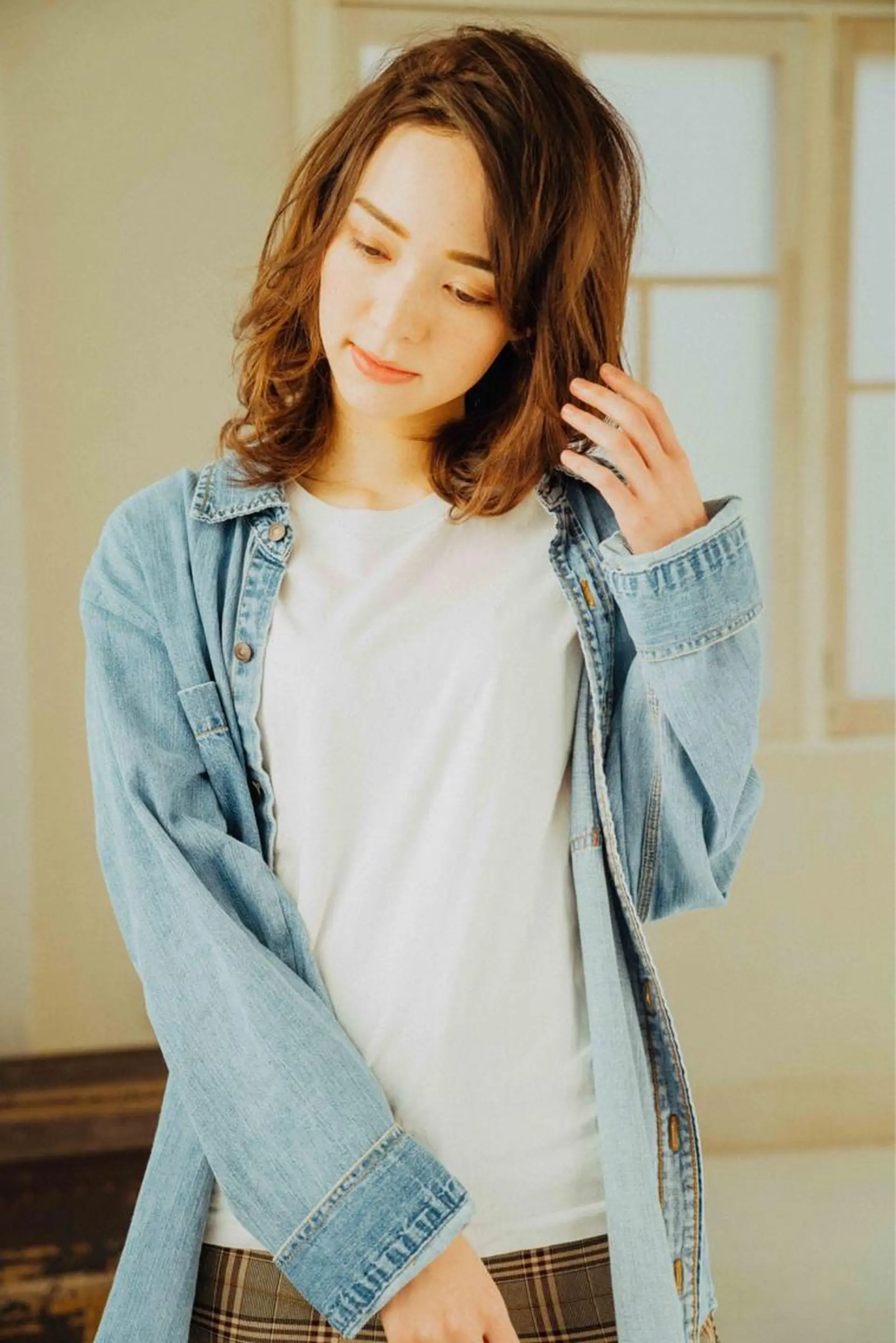 ミディアム カラー パーマ ヘアアレンジ メンズ キッズ ネイル マツエク・マツパ メンズウルフカット アディクシーカラー 透明感カラー ボブ ウルフカット unu hair所属・藤井 仁紀のヘアスタイル