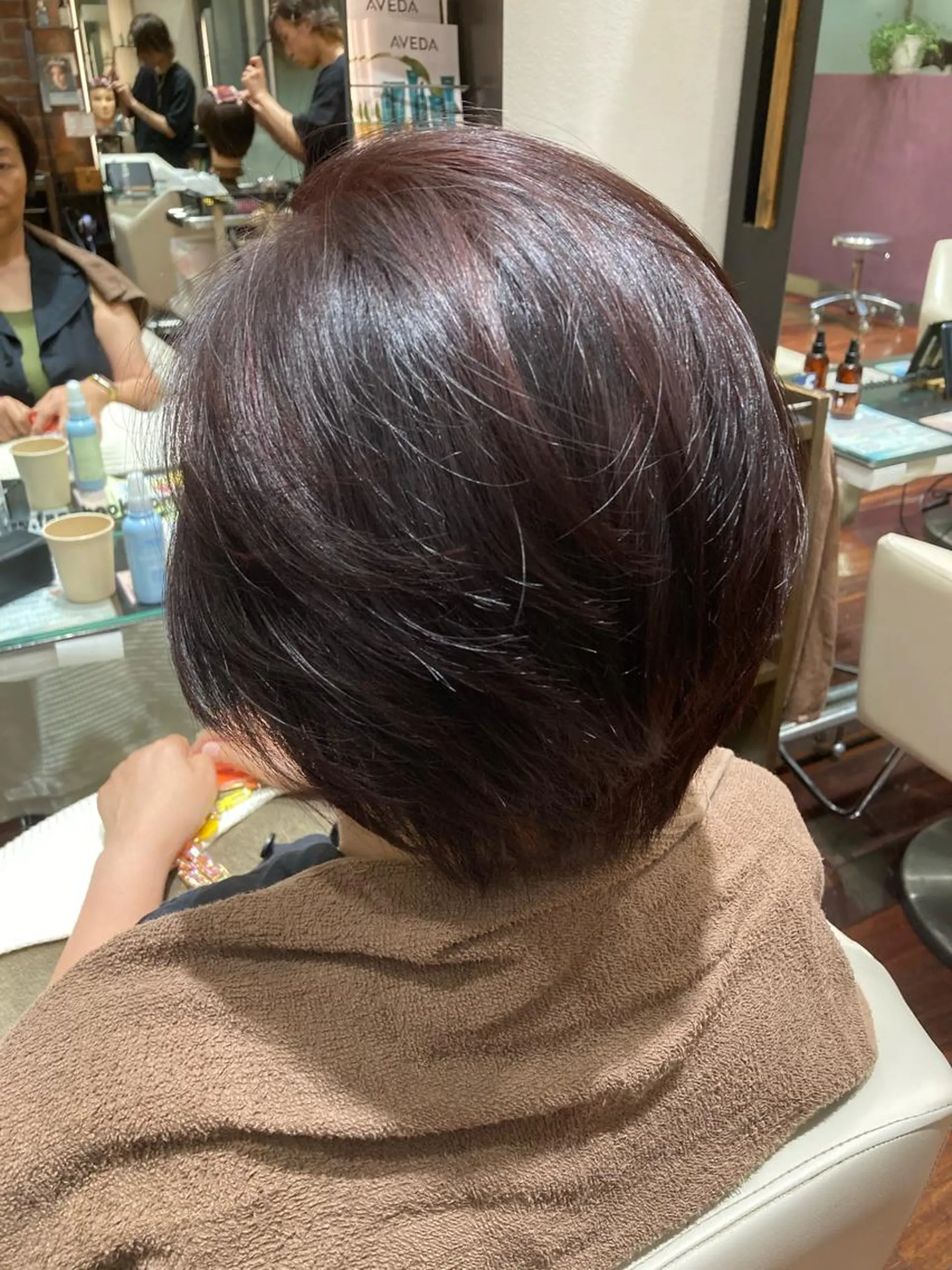 ショート カラー ハイライトカラー レッドカラー ハイライト レンタルサロンLiLi藤沢所属・成沢 モニカのヘアスタイル