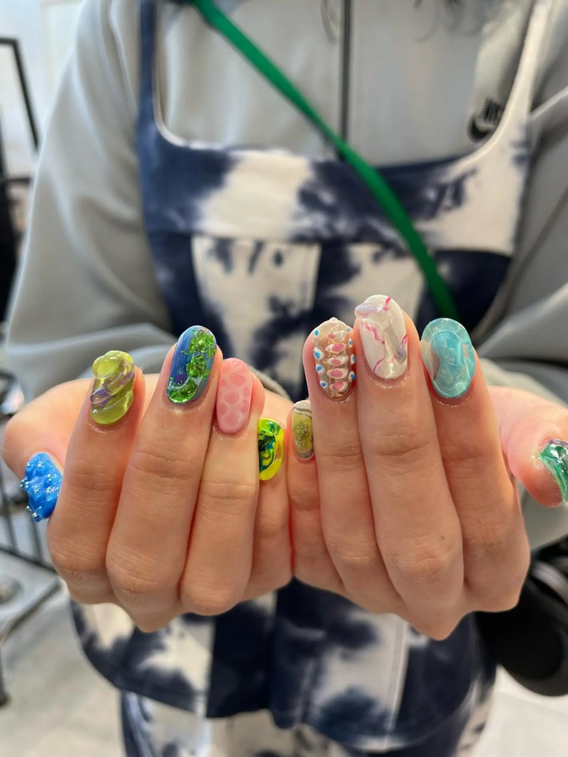 ネイル ジェルネイル パラジェル ハンドネイル hair&nail ☯️アイリ☯️のネイルデザイン