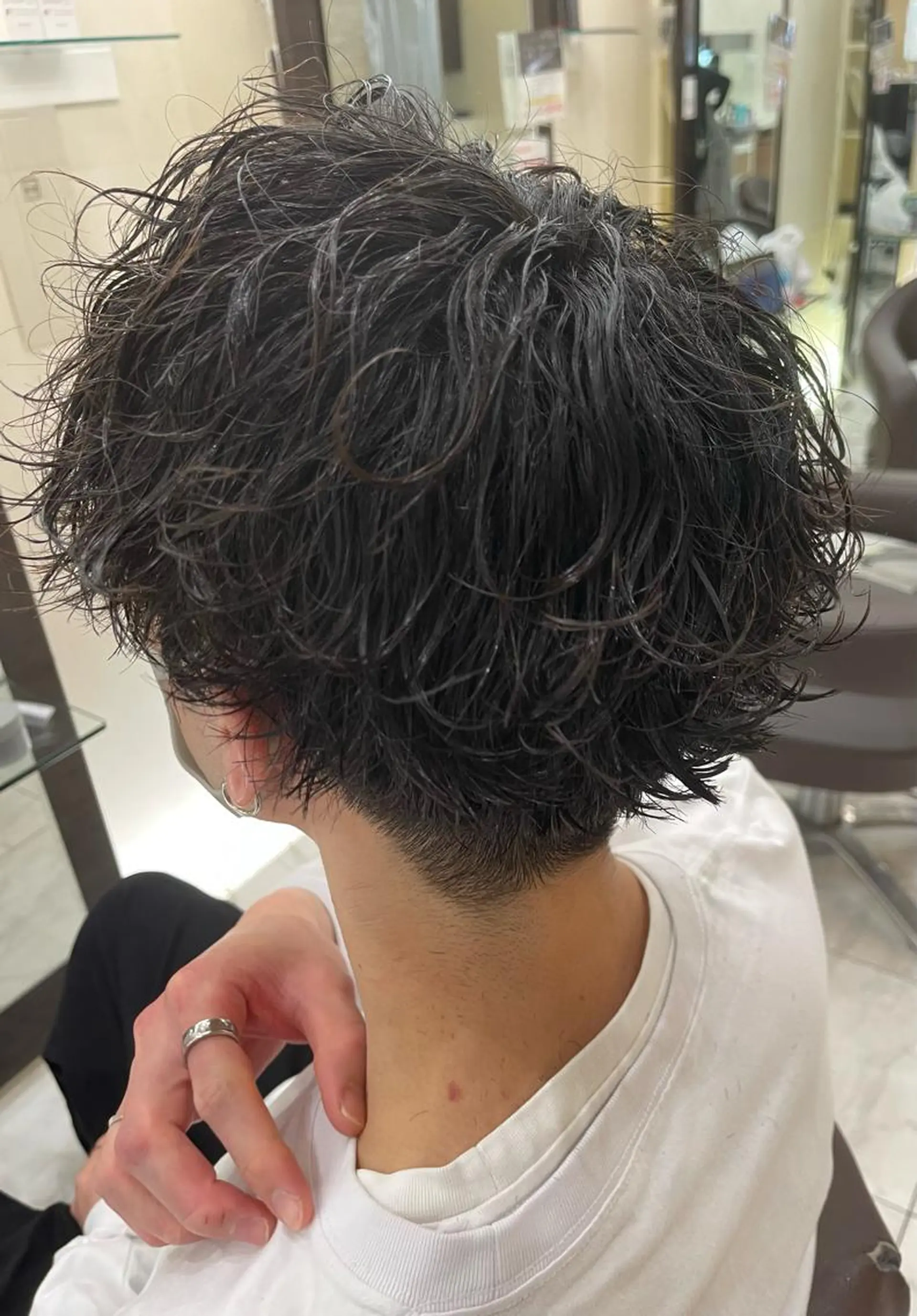 ショート パーマ メンズ カット パーマ トリートメント 🌻メンズカット 落合諒🌻のヘアスタイル