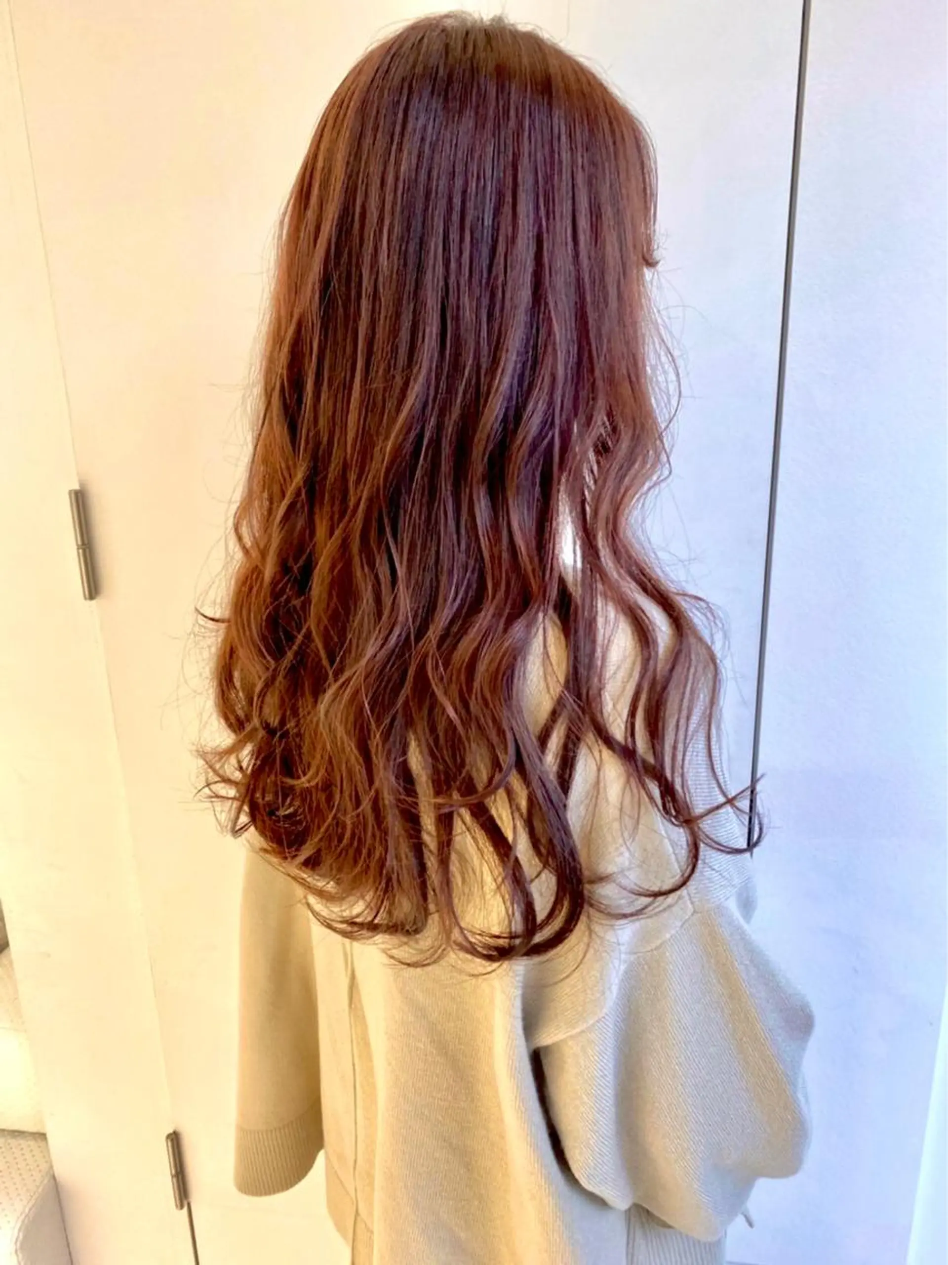 ロング カラー ヘアアレンジ ピンクカラー GO TODAY  SHAiRE SALON岡山所属・Sana/ 耳ツボ/インナーのヘアスタイル