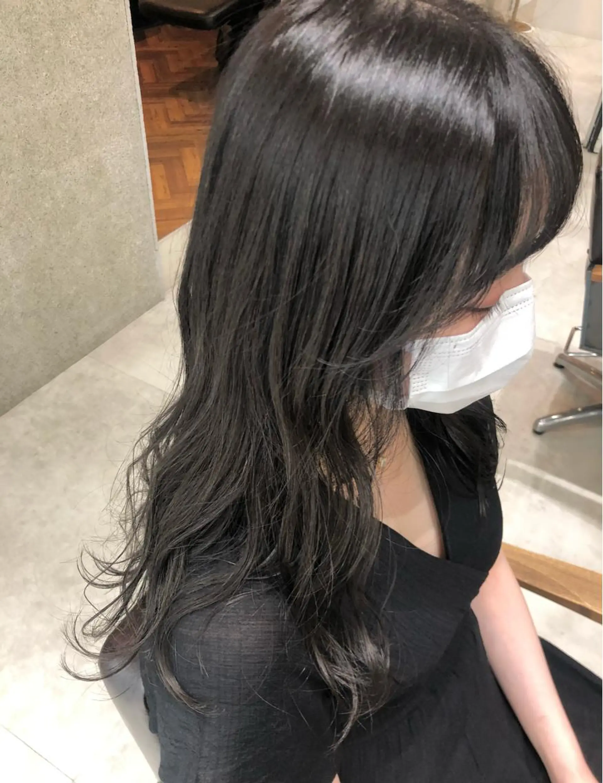 ロング カラー グレージュ カット ヘアカラー トリートメント 🌿ニュアンスヘア 🌿福田沙也加のヘアスタイル