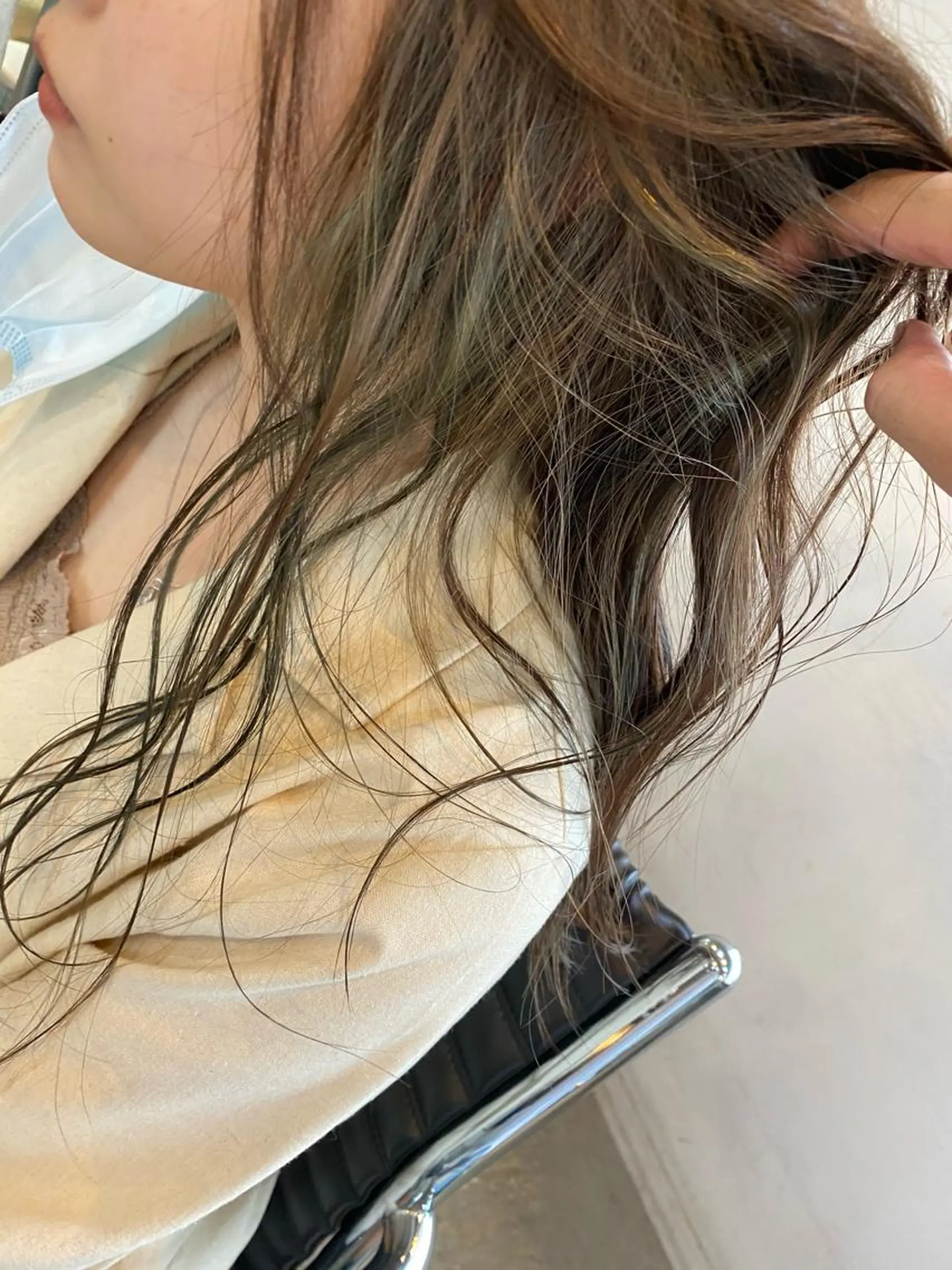 ロング カラー ヘアアレンジ 切りっぱなしボブ/ デザインカラー店長のヘアスタイル