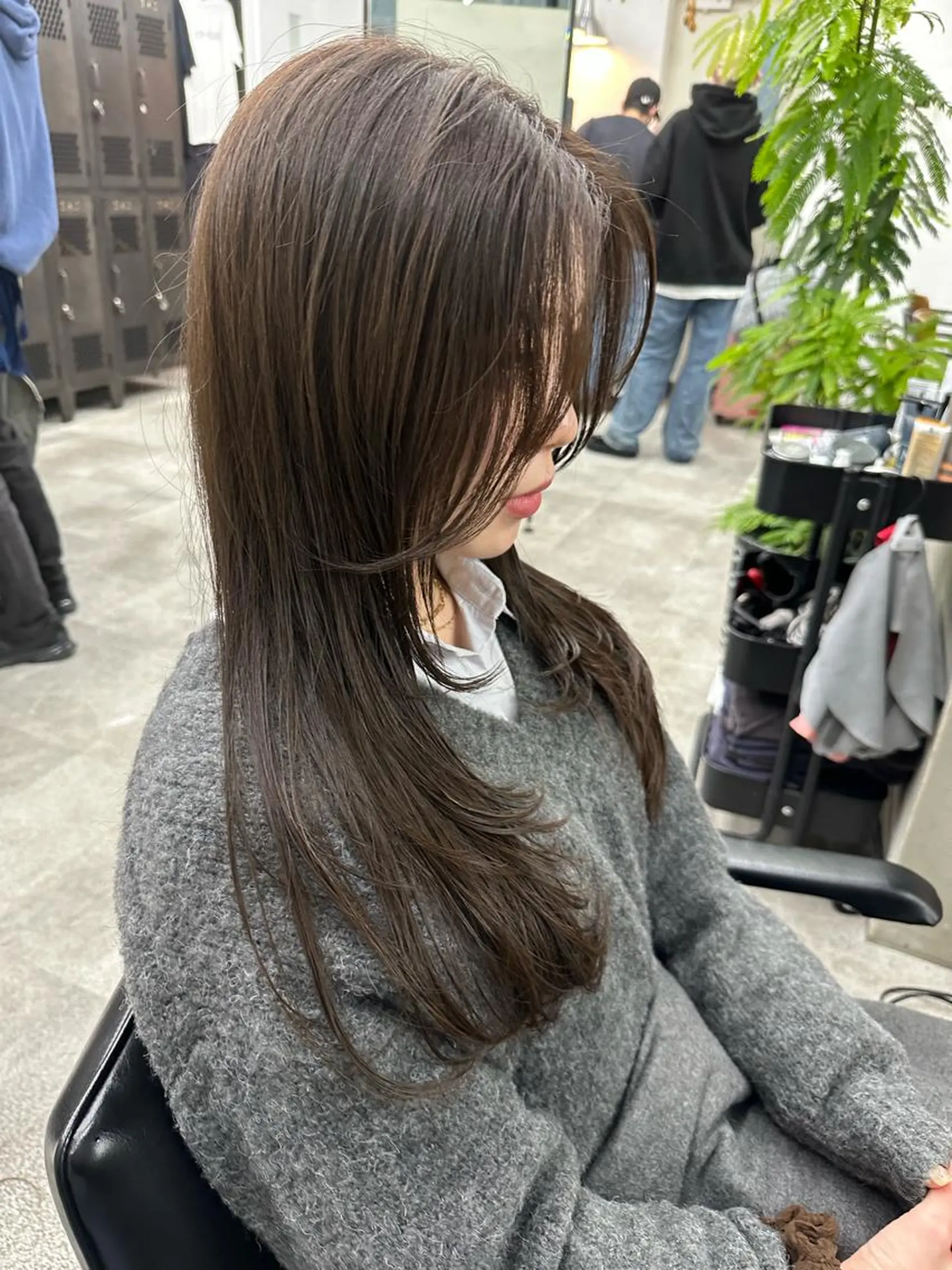 ロング 切りっぱなしボブ/ 小顔ボブNANAのヘアスタイル