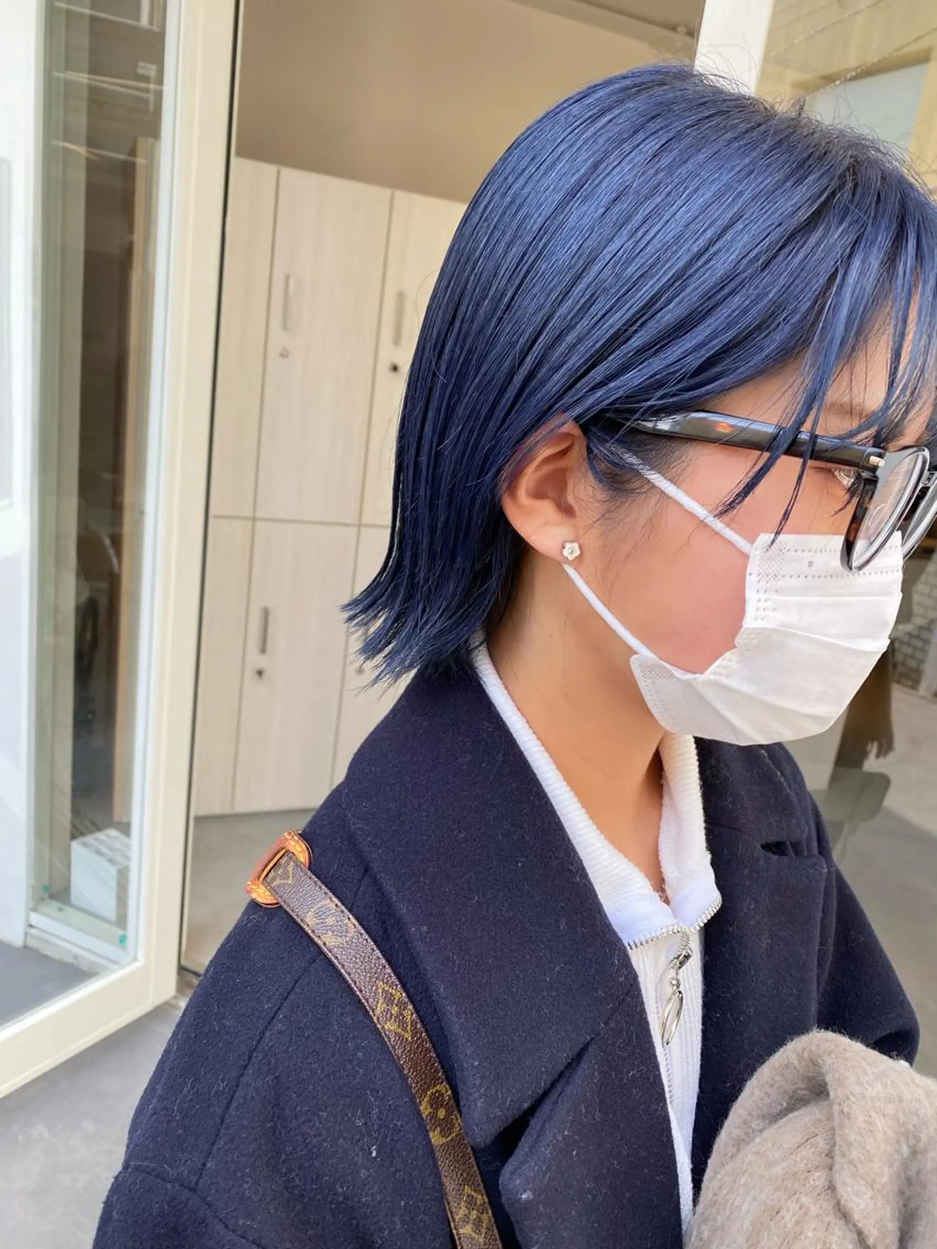 ショート カラー ブルーカラー ネイビーカラー カット ヘアカラー トリートメント Masena所属・🍁中川 慎之介🍁のヘアスタイル