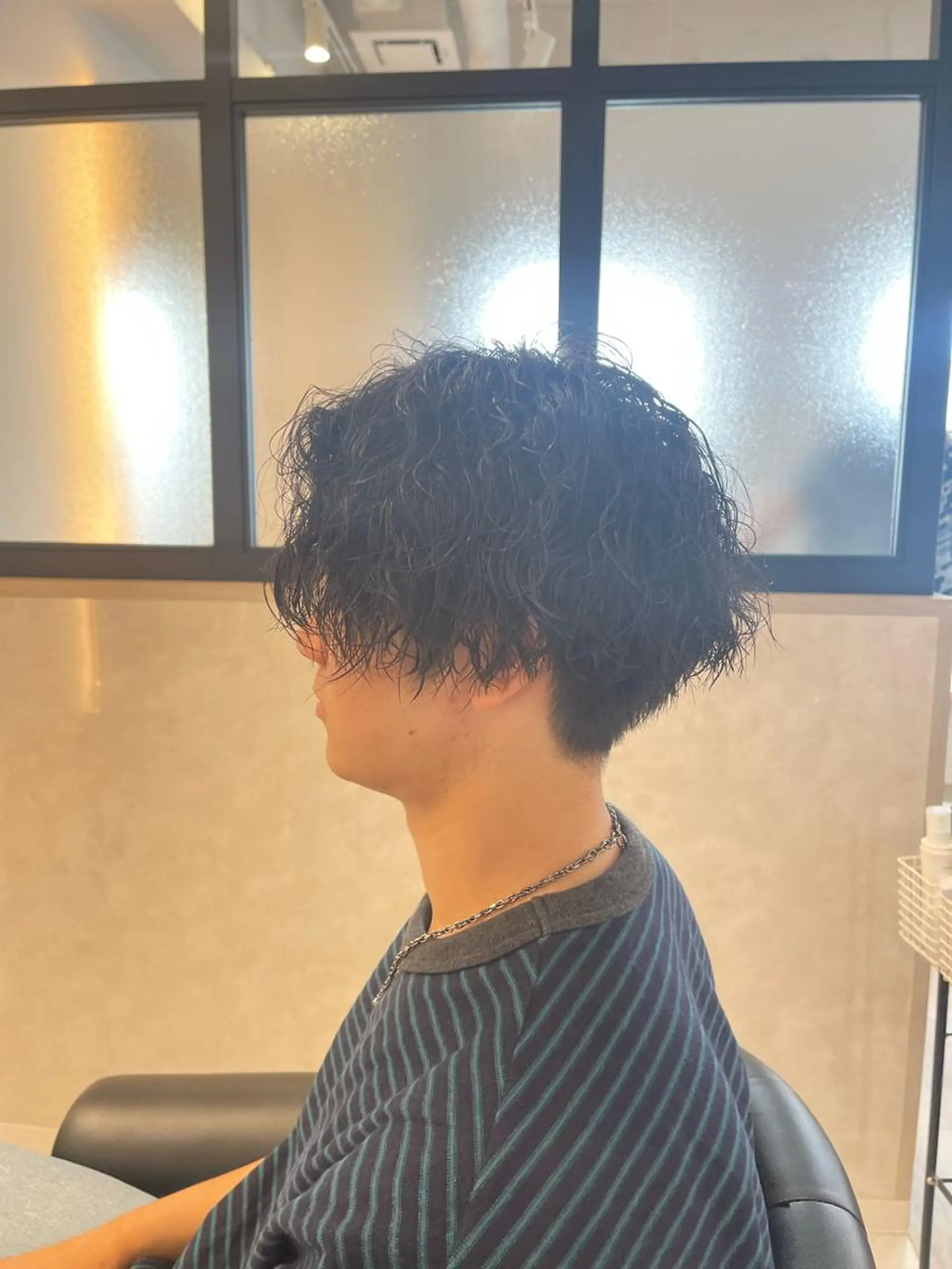 パーマ メンズ カット パーマ &chaLme   心斎橋所属・emi/髪質改善/ 韓国風/艶カラーのヘアスタイル