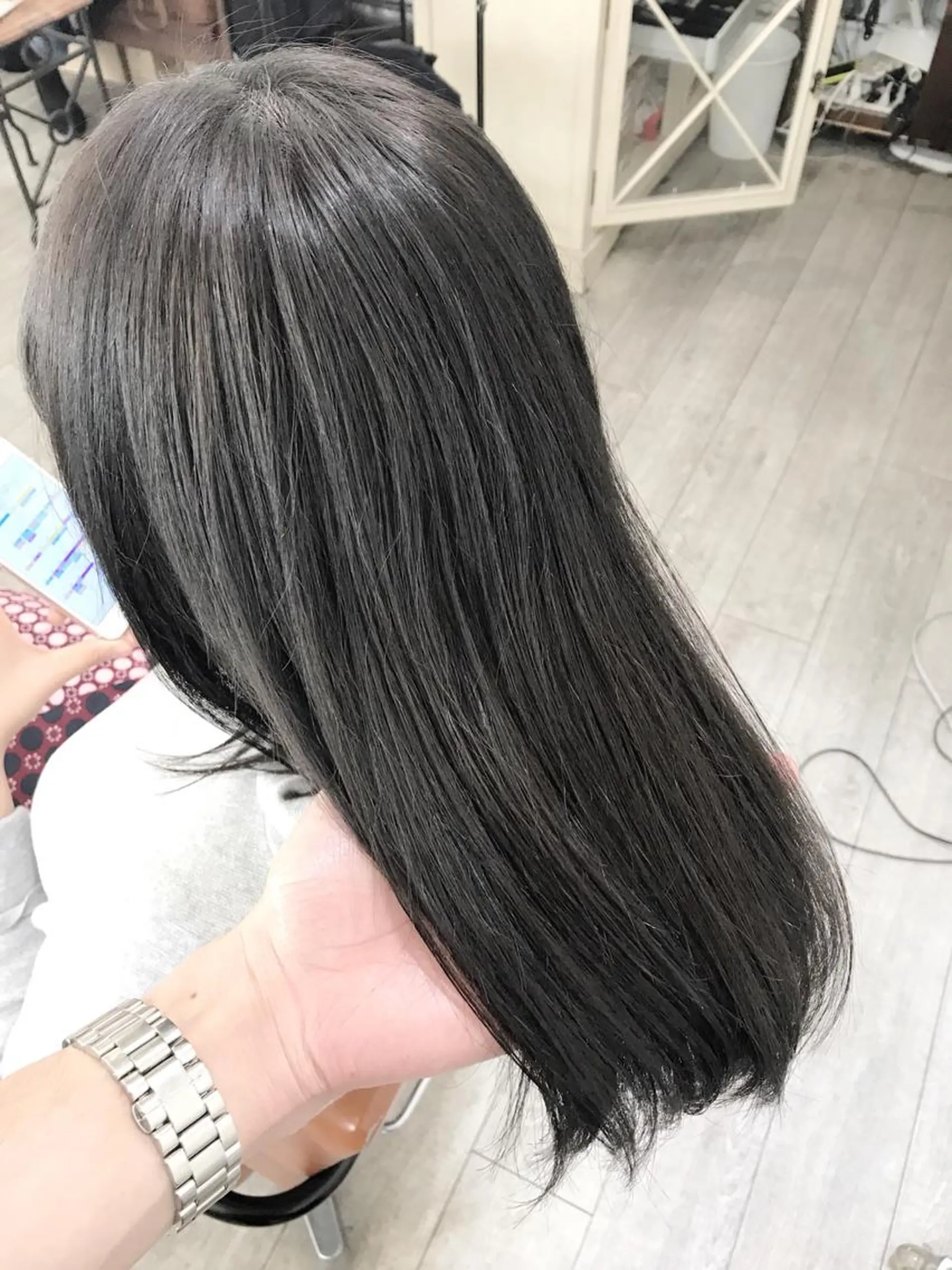 ミディアム カラー ブルーカラー ブルージュ トップスタイリスト Yamato.hのヘアスタイル