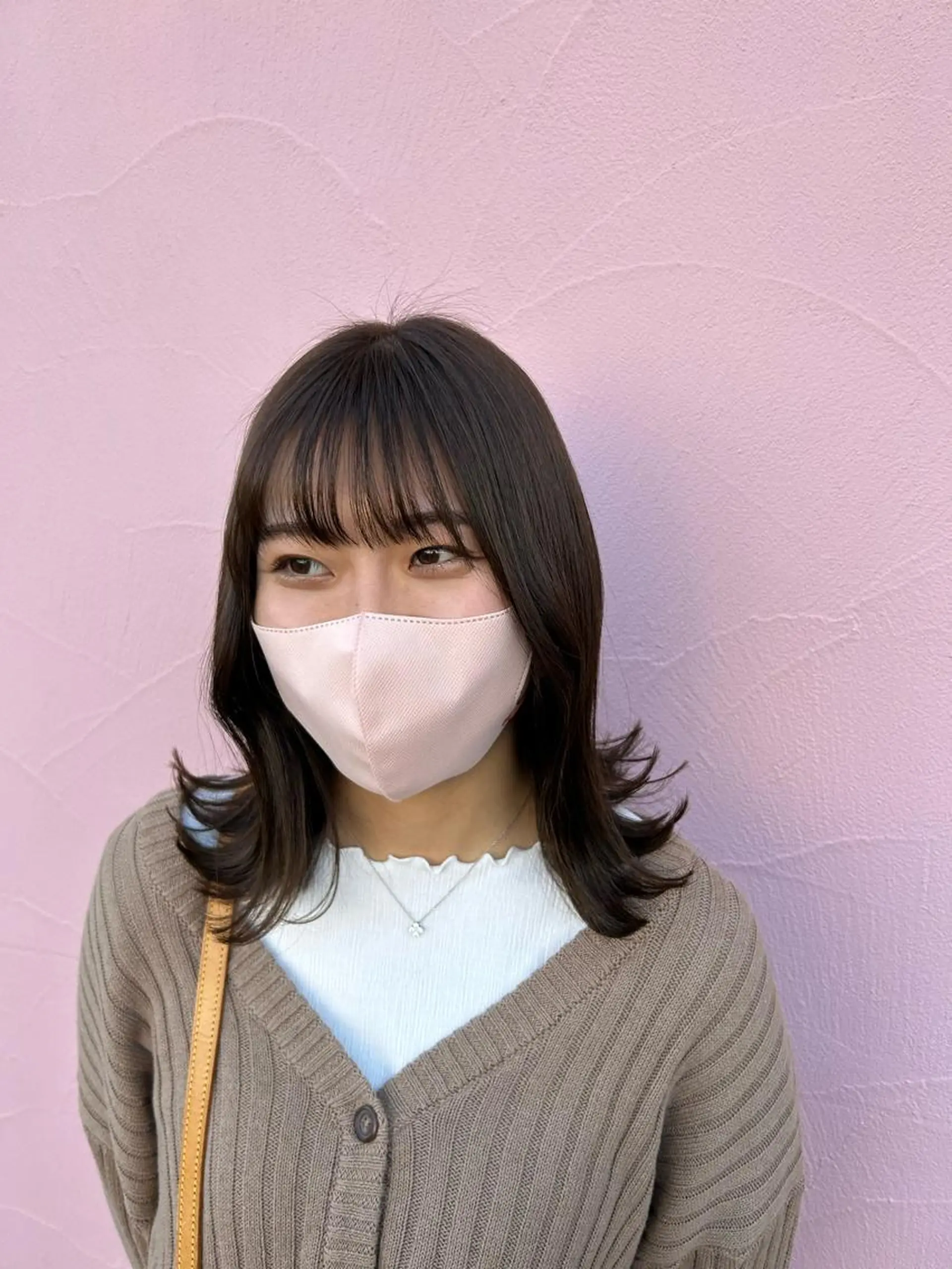 セミロング 韓国風カラー ボブ ハイライト 髪質改善 韓国風ヘア 💙ルル💙 ハイトーン/レイヤーのヘアスタイル