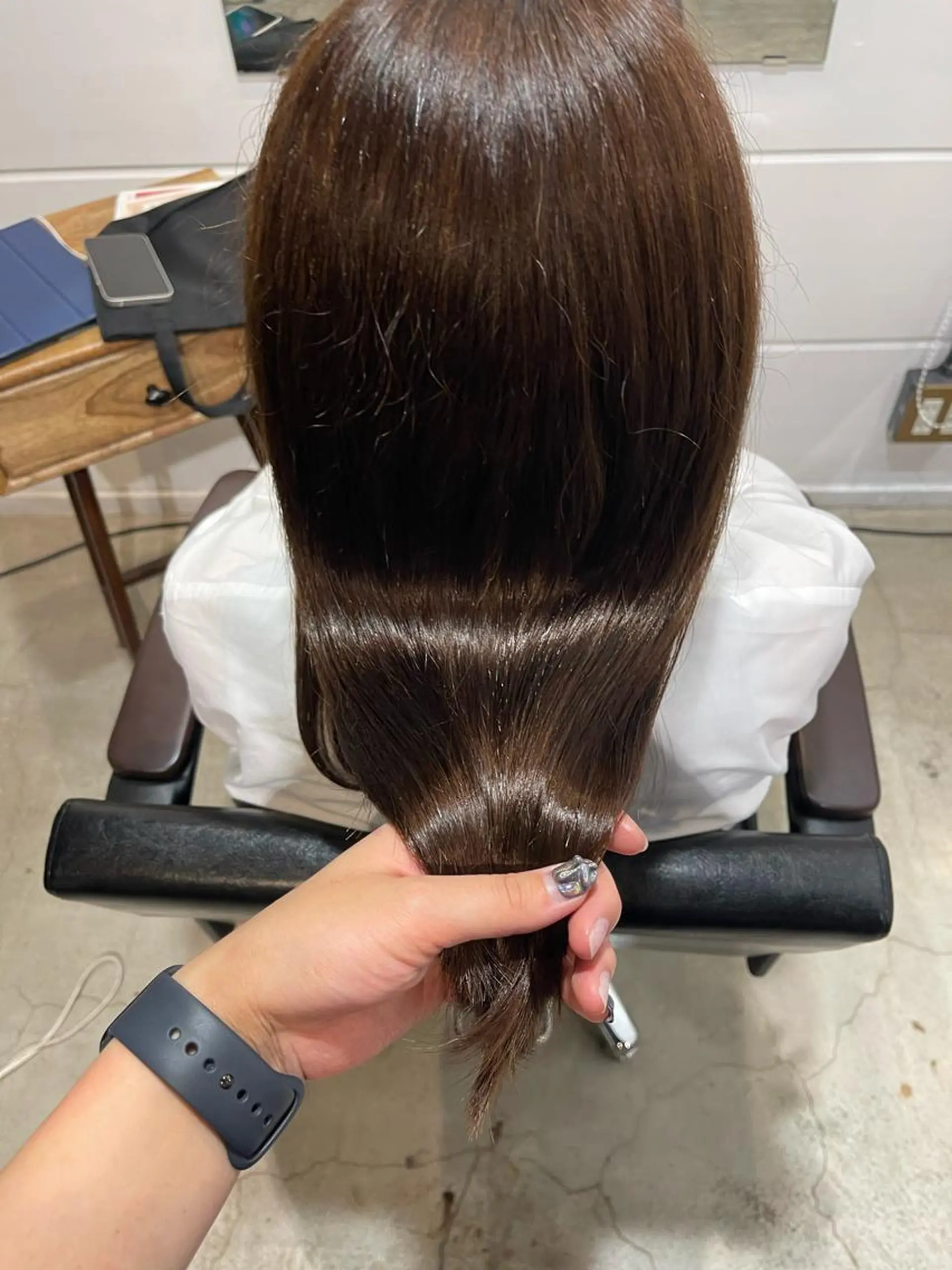 ミディアム カラー イージーパーマ募集 平口はのんのヘアスタイル