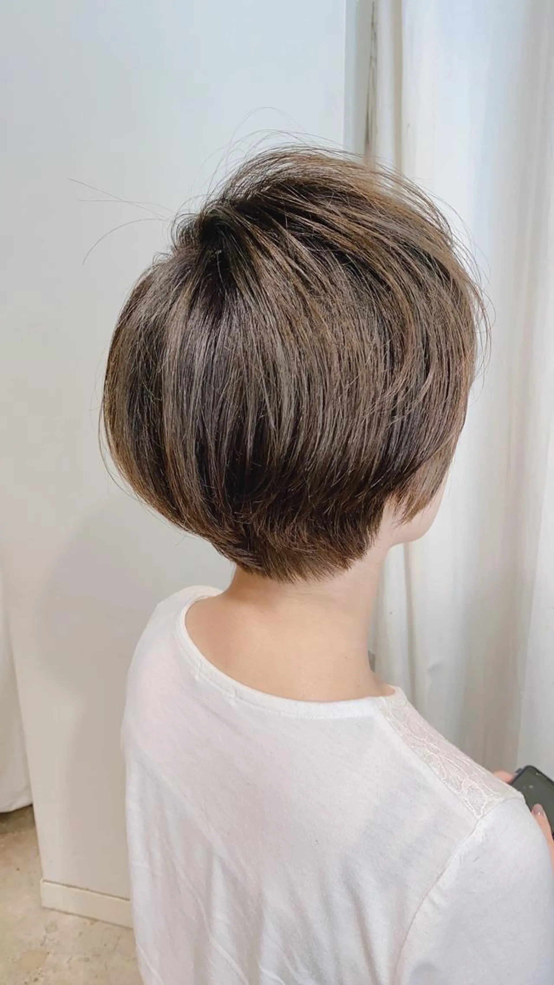 ショート ショートボブ ベリーショート ボブ ハイライト ショートヘア メンズツイスパ ショートフクヤマシンのヘアスタイル