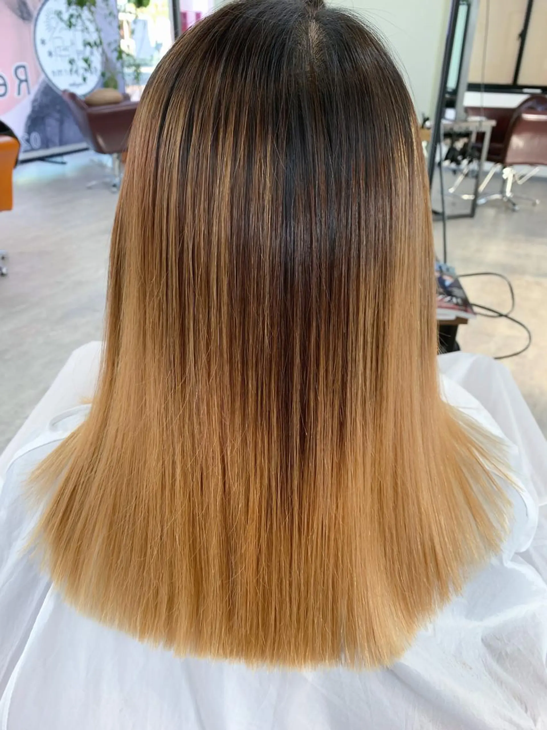 ロング カット 縮毛矯正 トリートメント 🥇近藤 恭輔🥇 Recharme新保のヘアスタイル