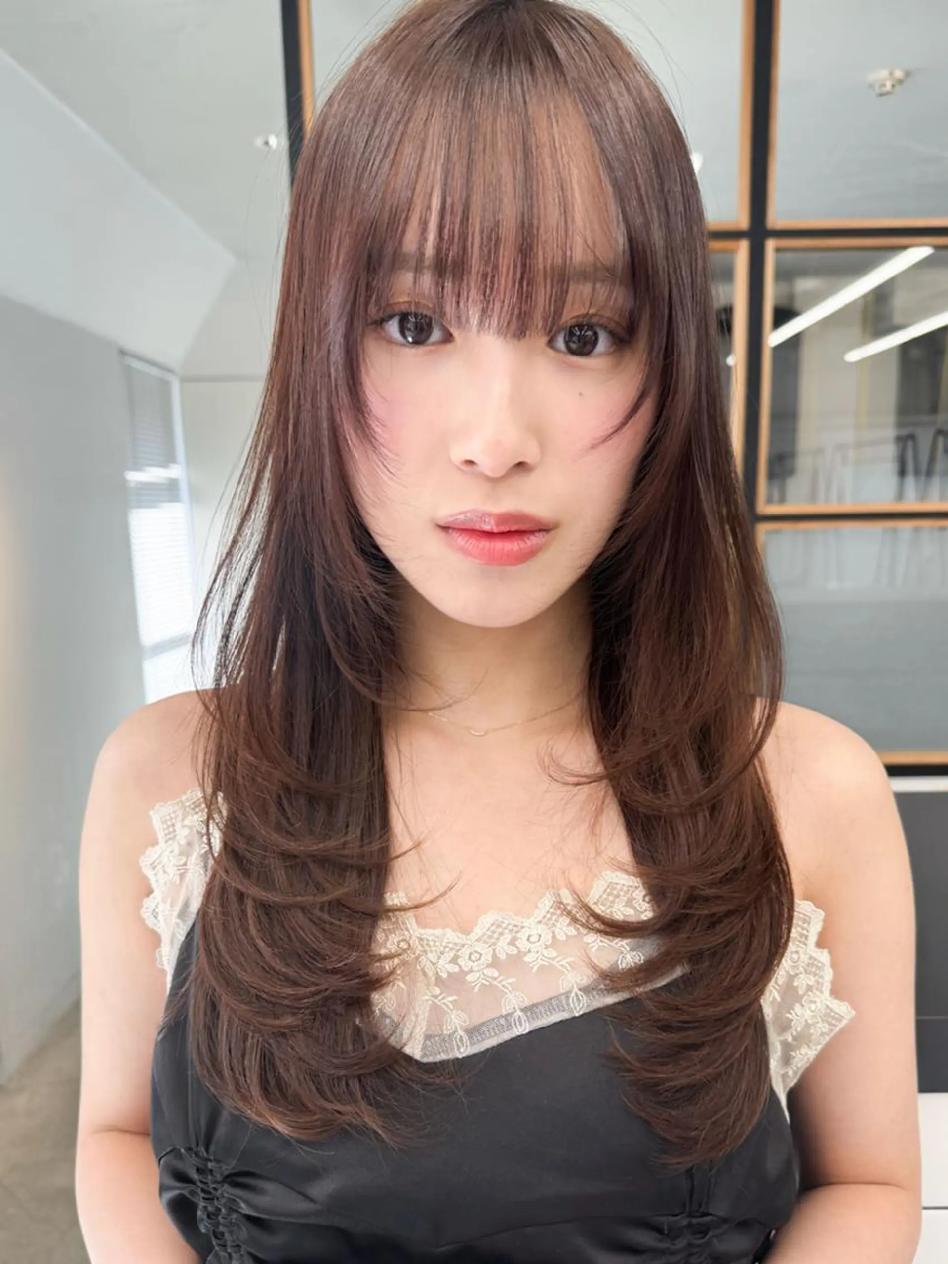 ロング カラー ブラウンカラー ショコラブラウン チョコレートブラウン 透明感カラー ココアブラウン ヘアカラー トリートメント 髪質改善/艶髪カラー /透明感🫧颯太のヘアスタイル
