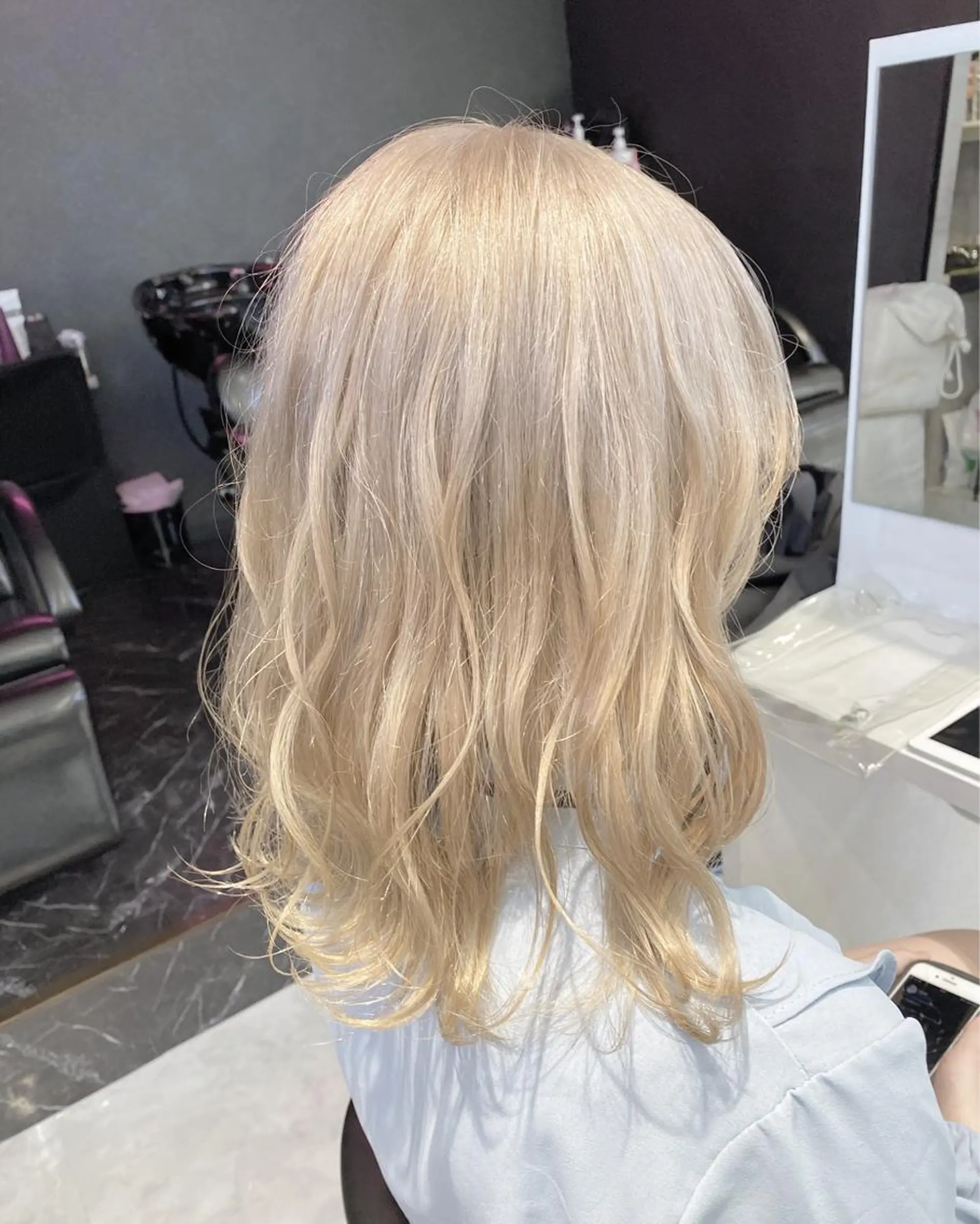 ミディアム 🩵ムラ修正ブリーチ 🩵 YUUのヘアスタイル