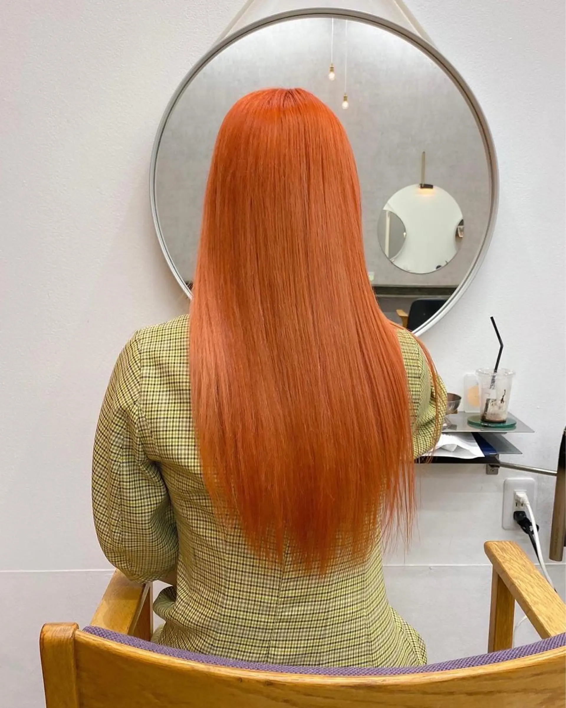 ロング カラー オレンジ 藤山 大地のヘアスタイル