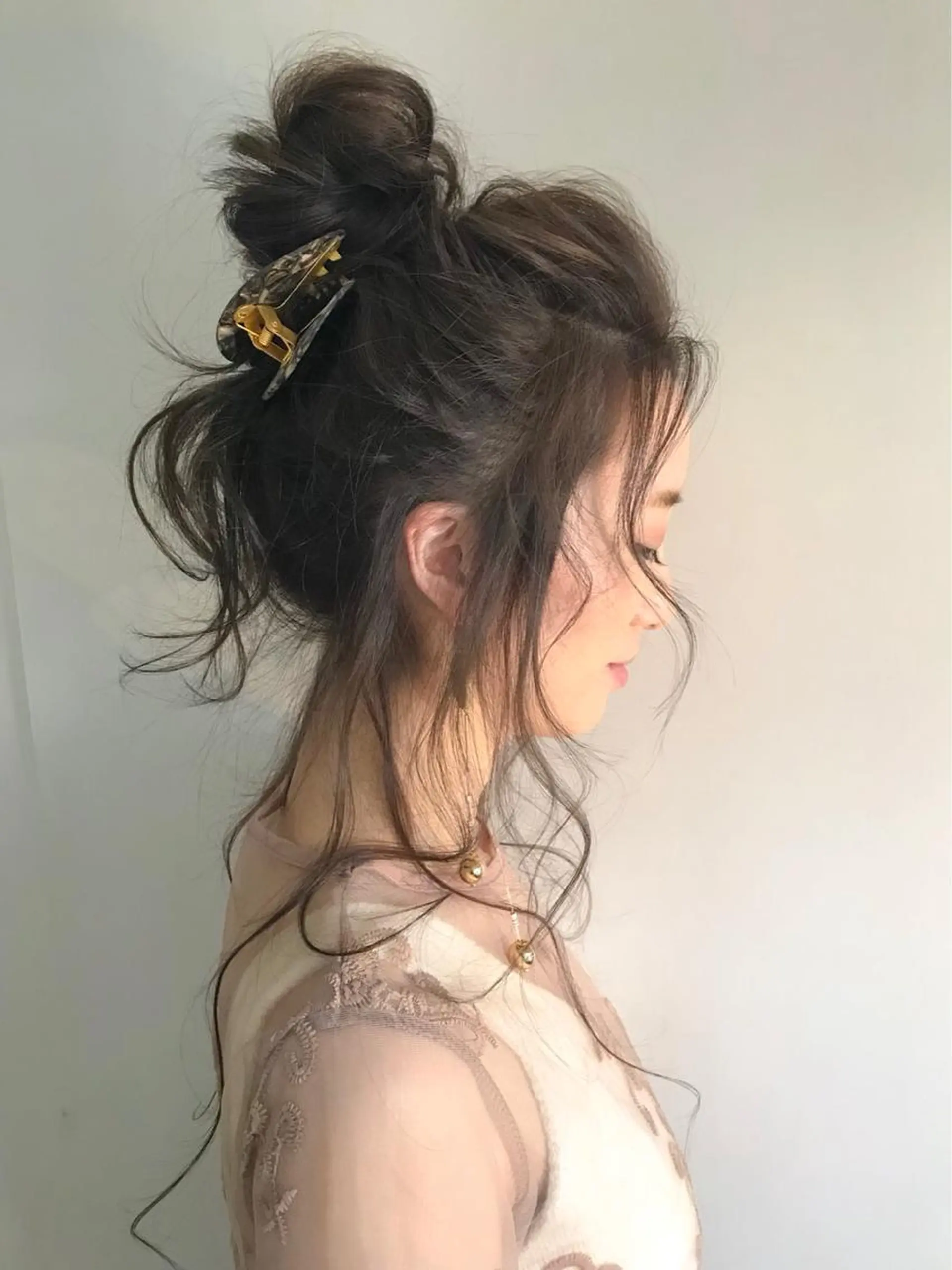 ロング カラー ヘアアレンジ 小野 かなこのヘアスタイル