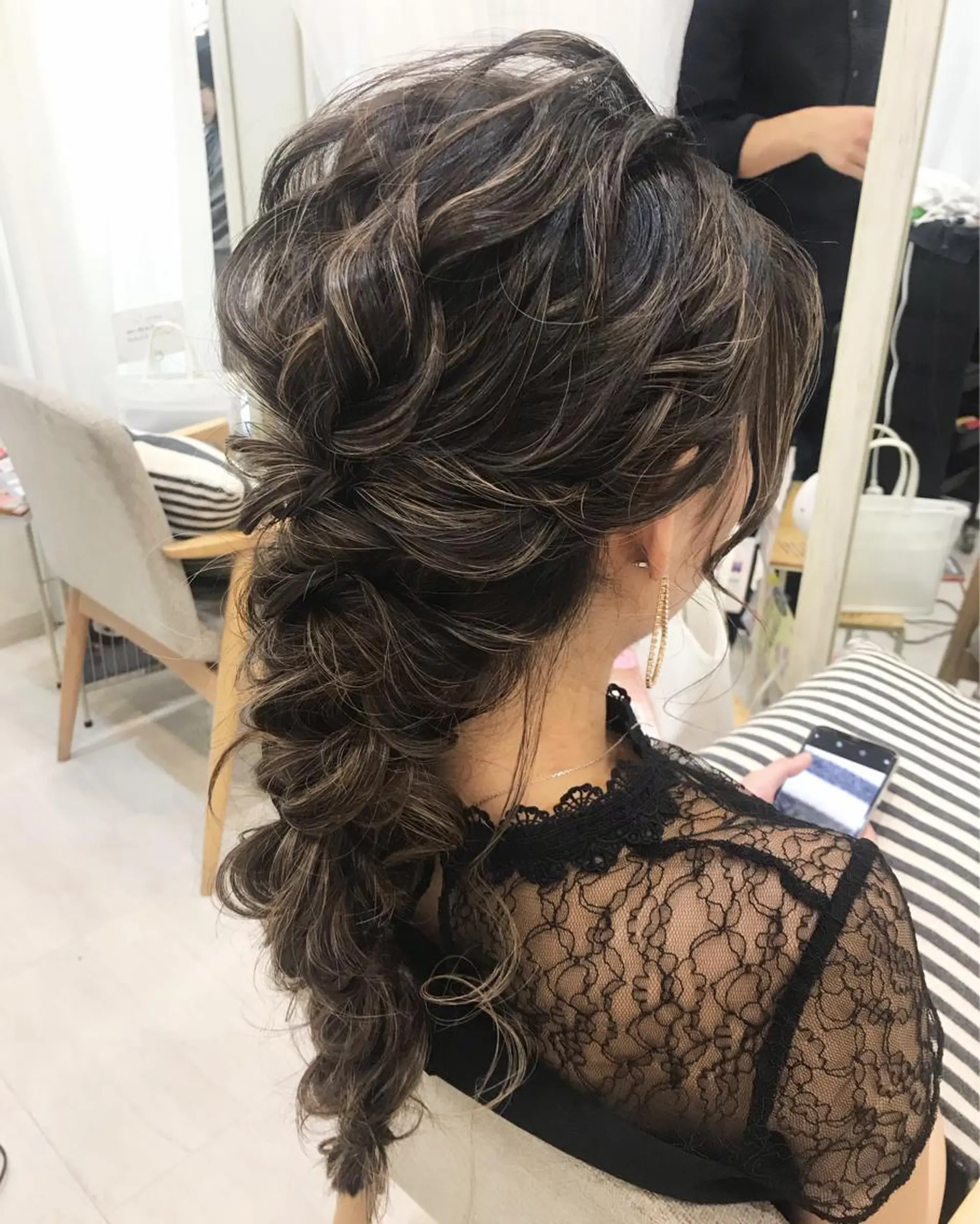 ロング ヘアアレンジ 結婚式・ブライダル ALVAREZ BARBER SHOP所属・takebuchi harukaのヘアスタイル