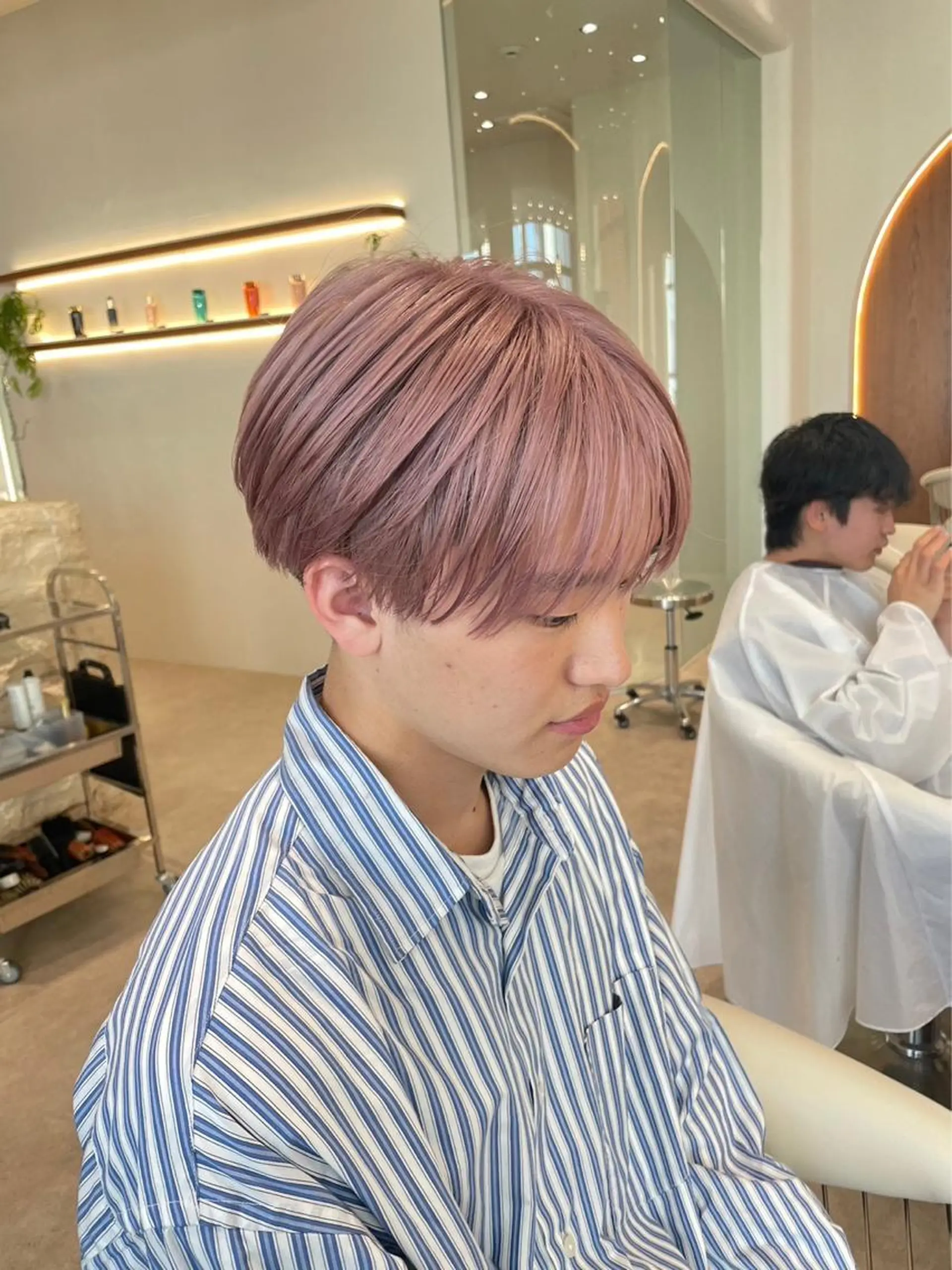 ショート カラー メンズ ヘアカラー トリートメント メンズ特化美容師 🤍FUKAのヘアスタイル