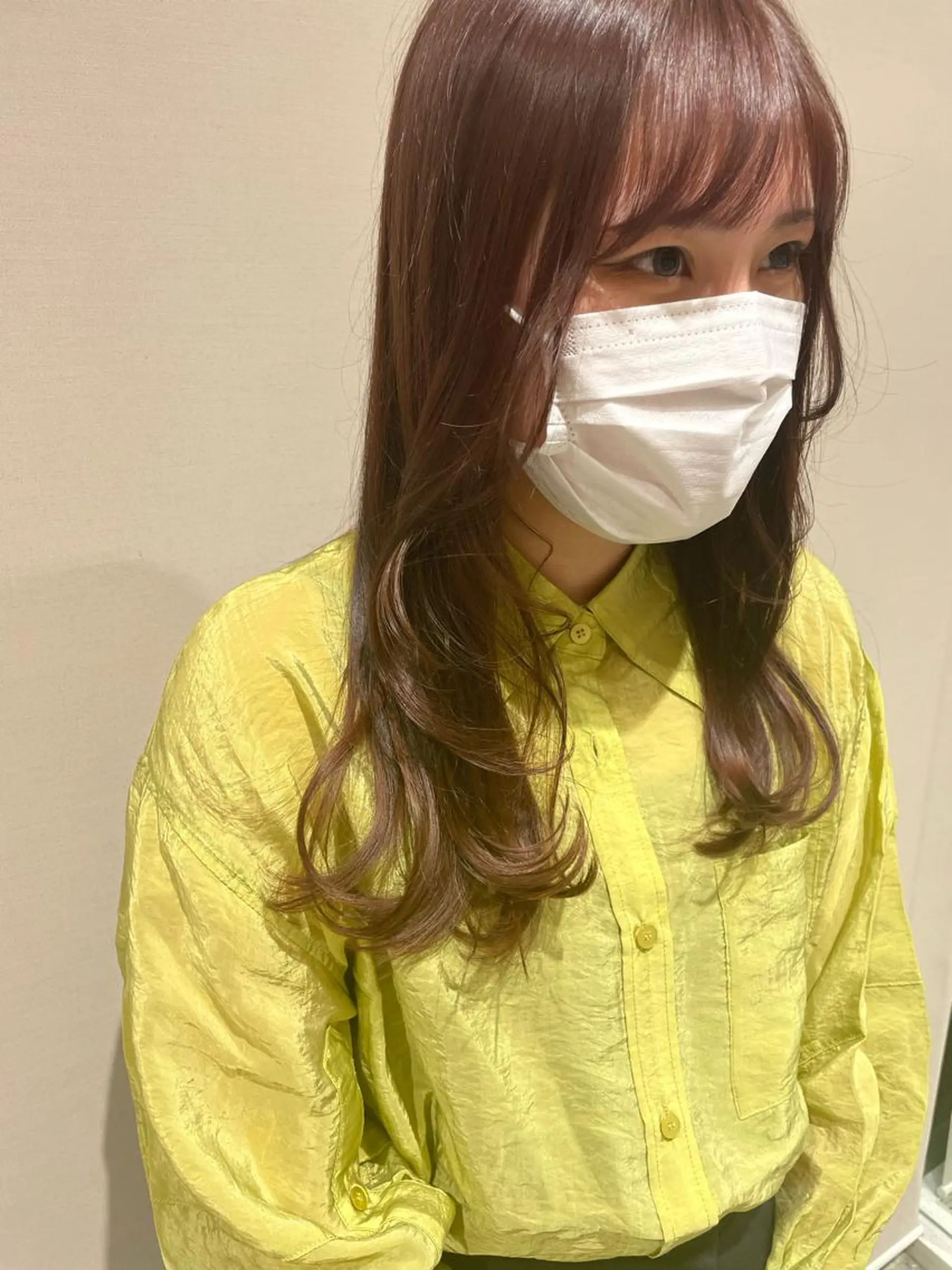 ロング カラー ベージュカラー ピンクカラー ピンクベージュ カット 🌈トップデザイナー 金沢駅近nanamiのヘアスタイル
