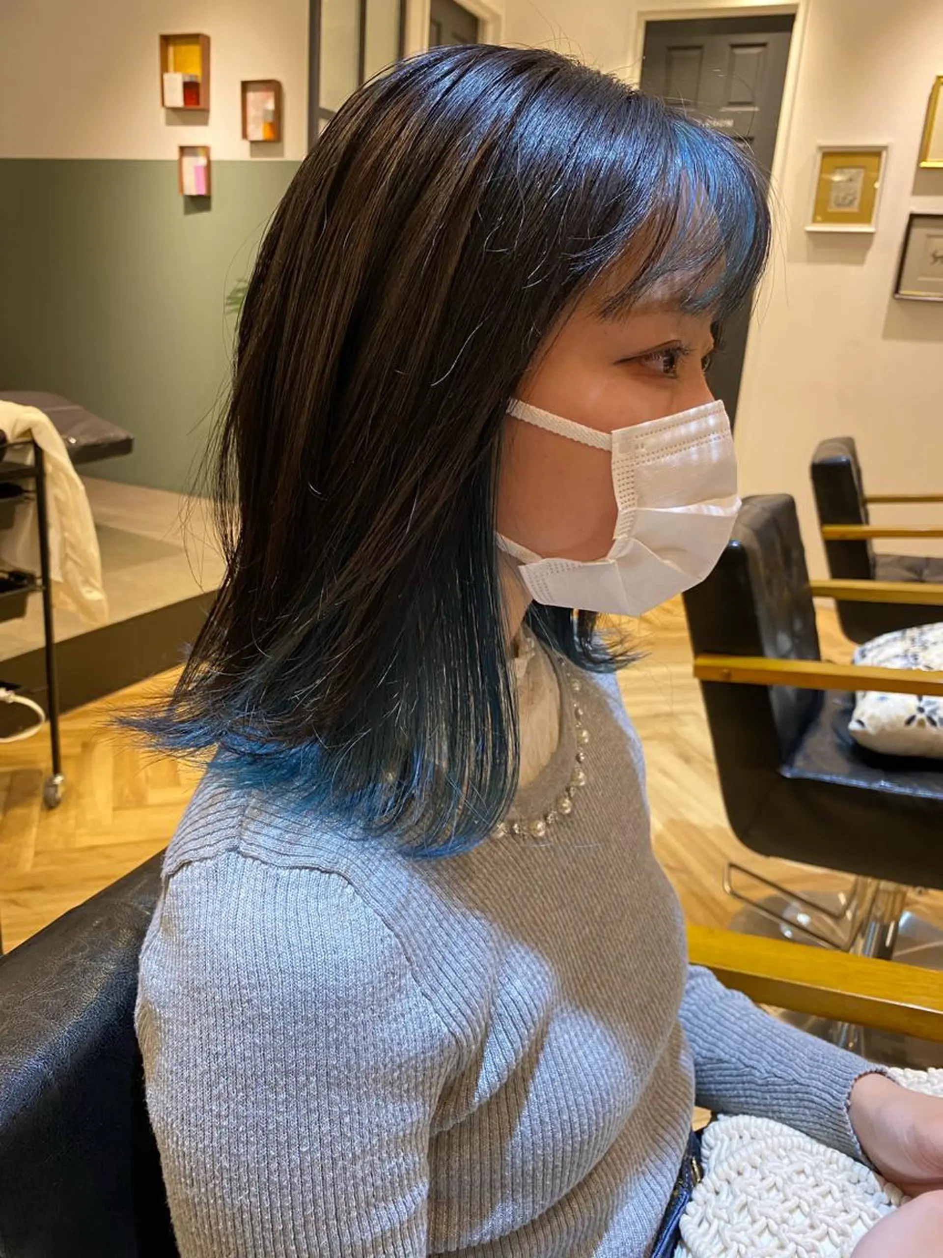 ミディアム カット ヘアカラー 大内田 凌馬のヘアスタイル