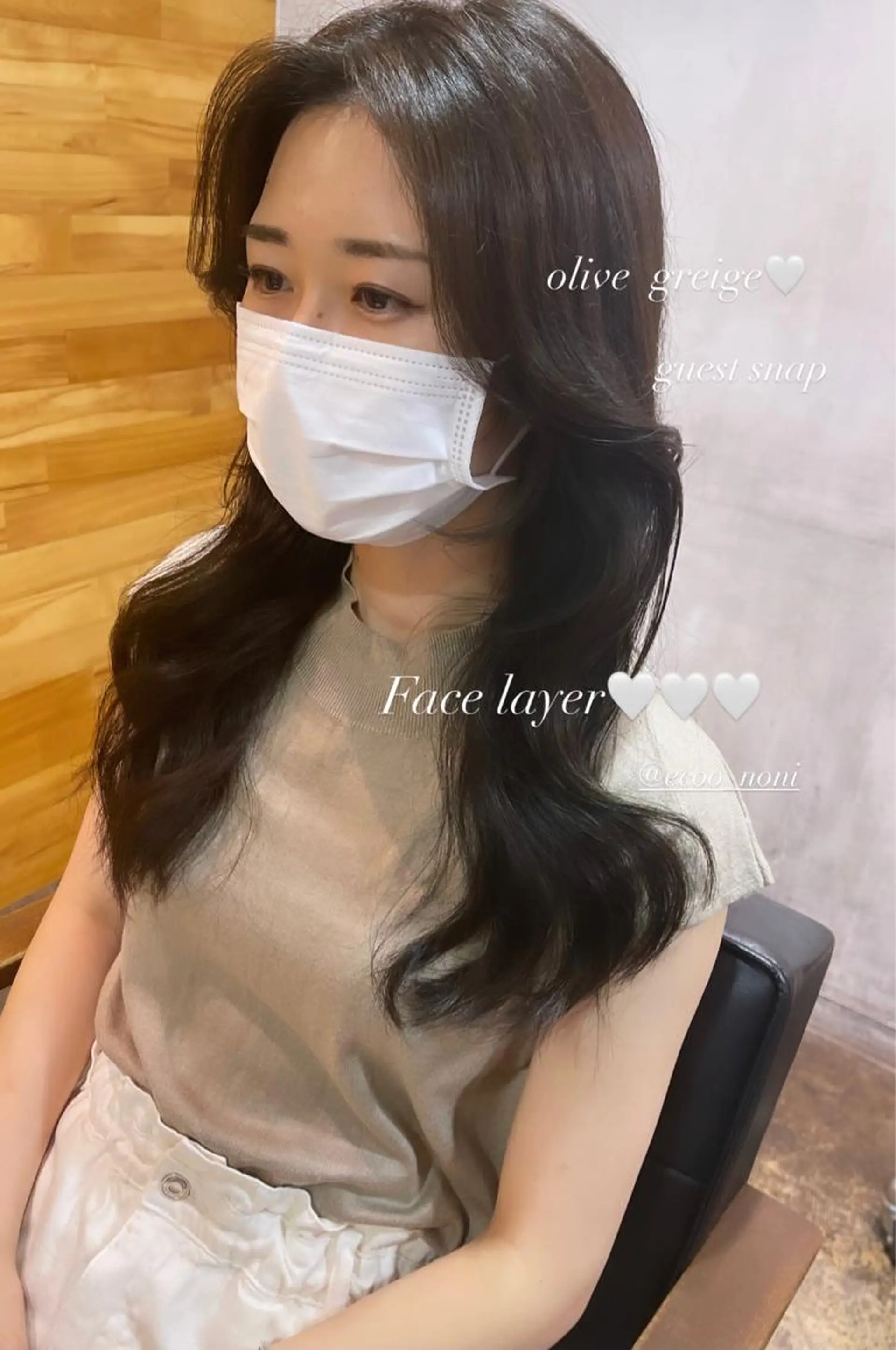 ロング カット ヘアカラー 韓国 / 中国ヘア 🦋Noniのヘアスタイル