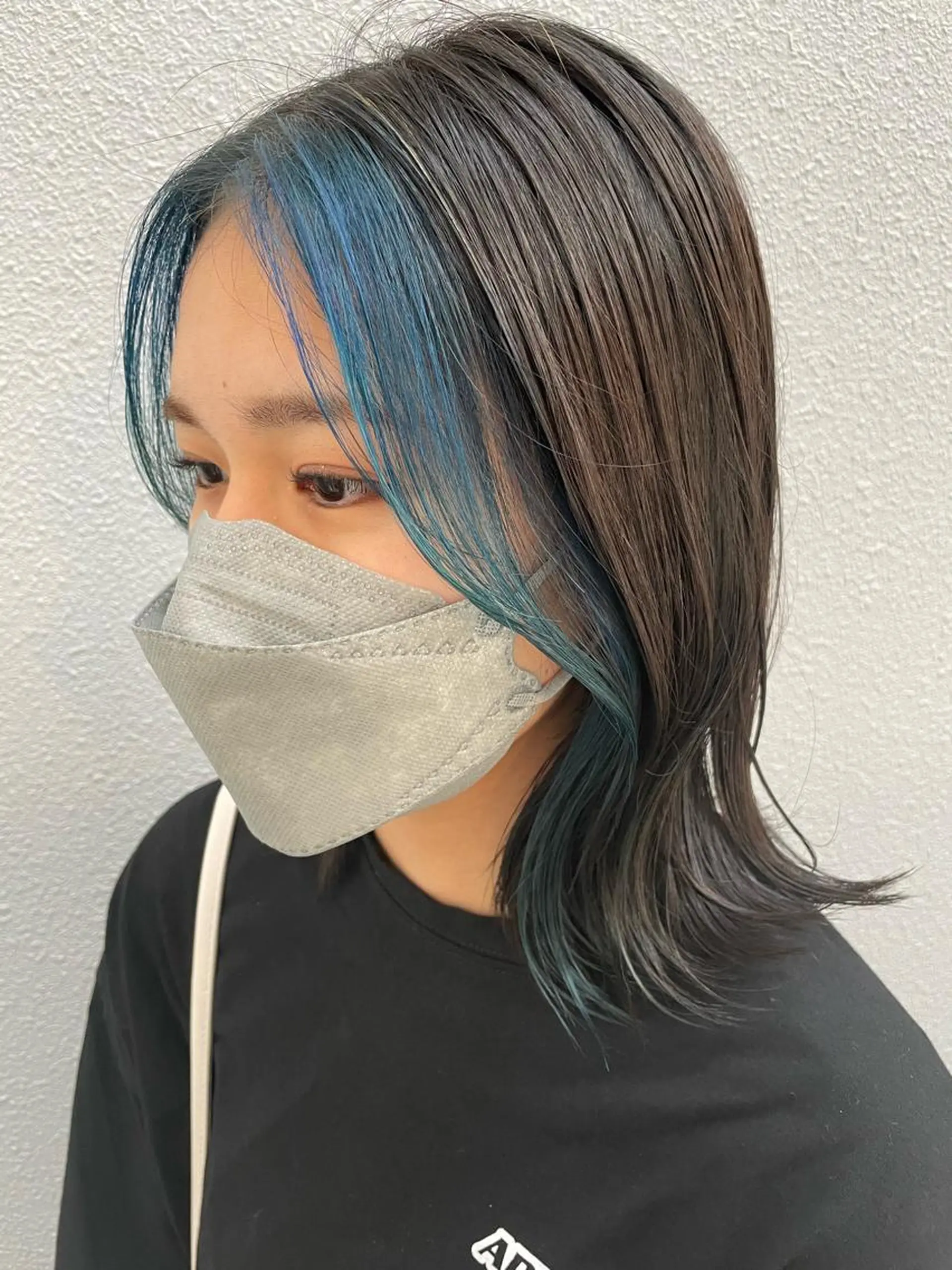 ミディアム 切りっぱなしボブ ショートボブ ミディアムパーマ ミストバング ボブ C’LD hair  produce /シールドヘア所属・モテ髪/ボブ/ショー ト/アダチフウトのヘアスタイル