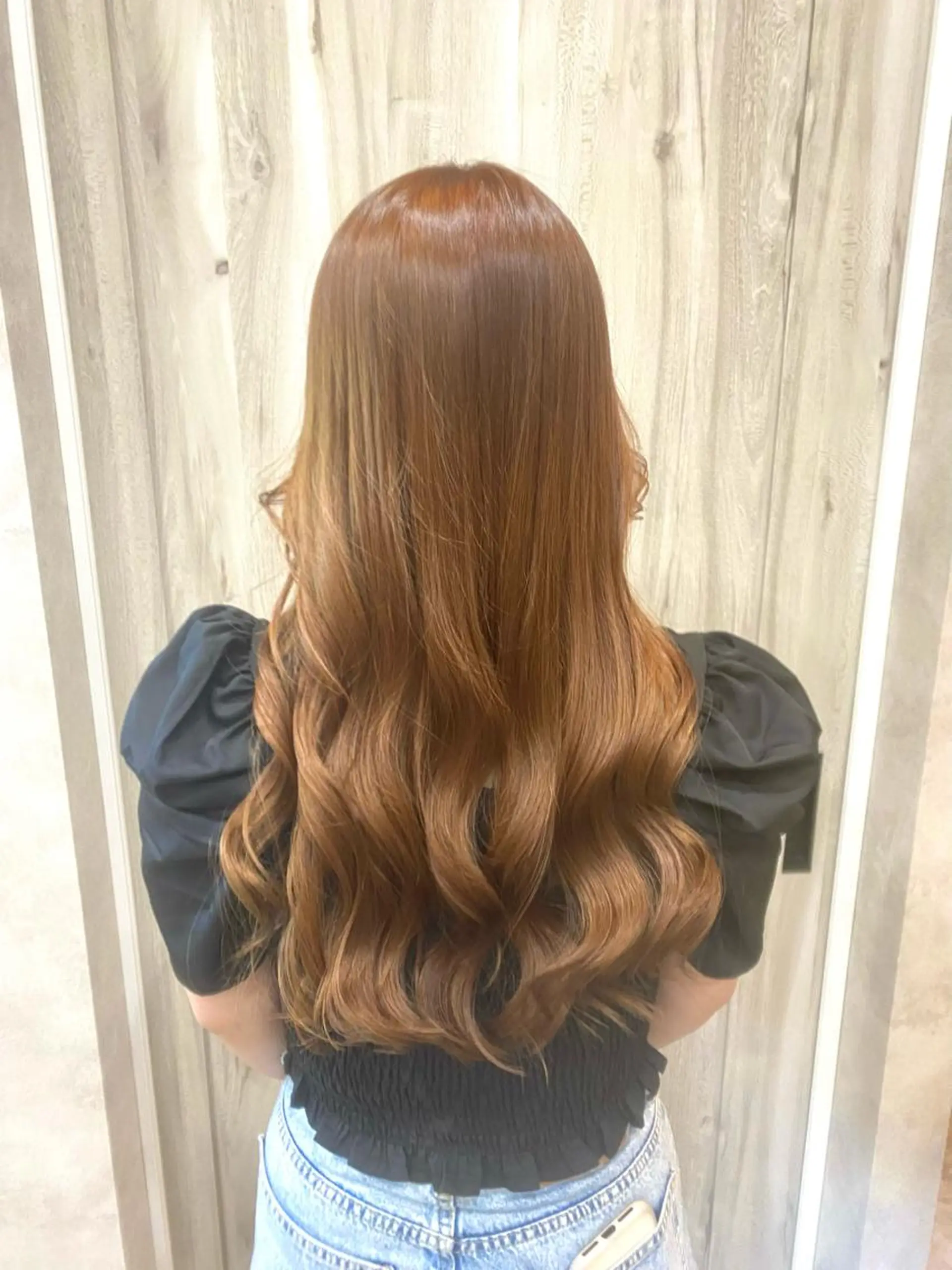 ロング カラー ベージュカラー オレンジ オレンジベージュ ヘアカラー 🎀暖色/ ピンク🎀seinaのヘアスタイル