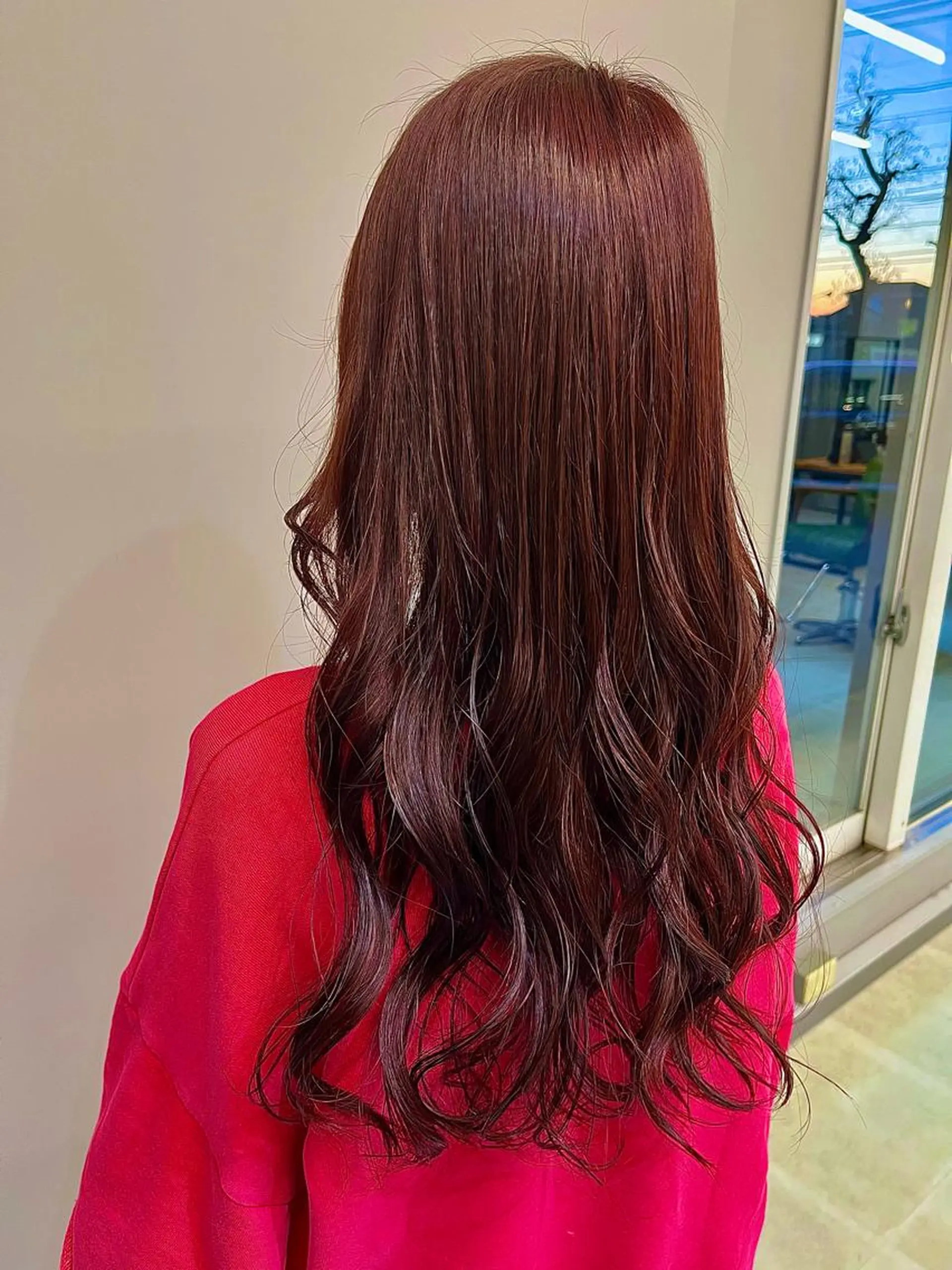 ロング カラー ピンクカラー 松尾 優依のヘアスタイル