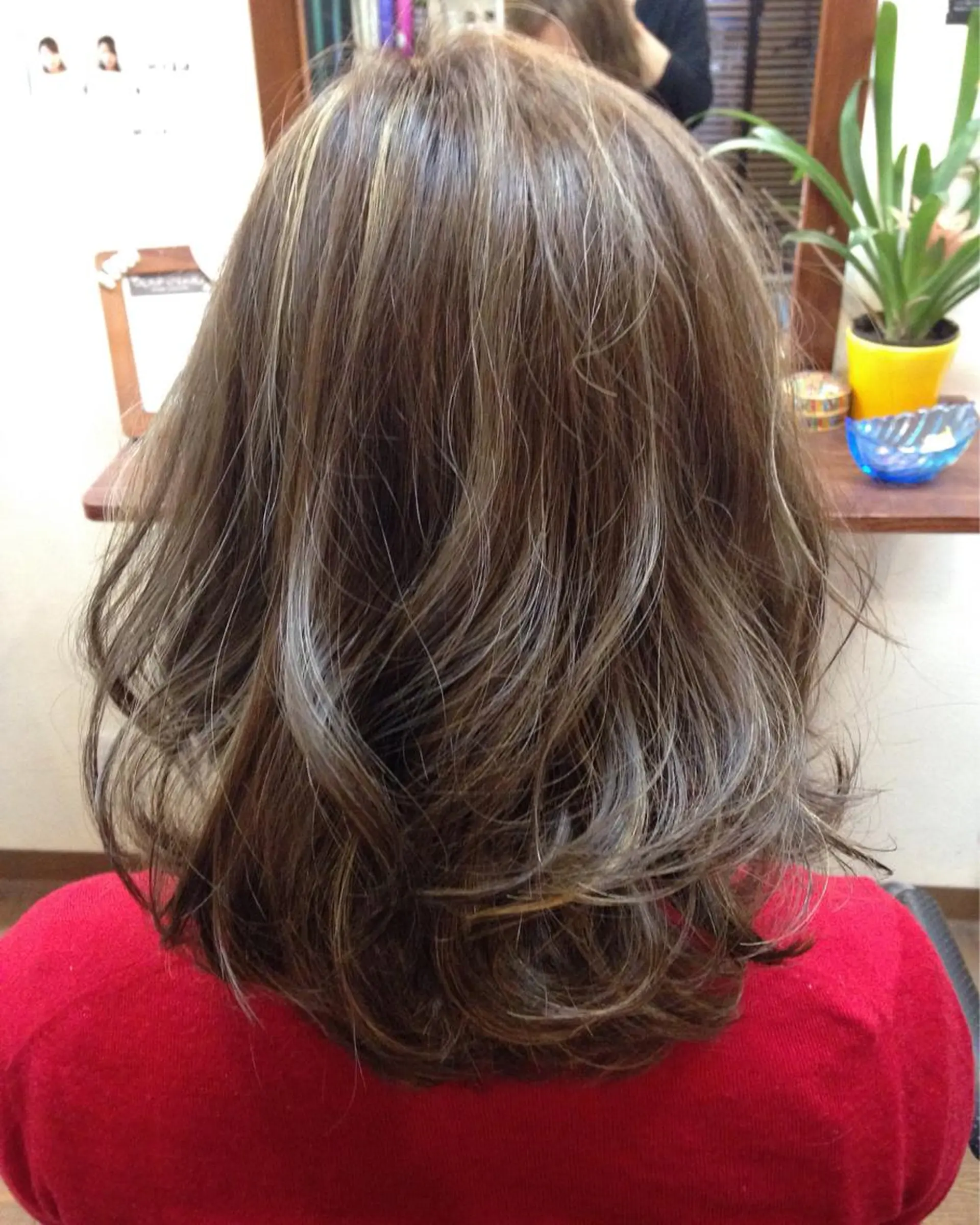 ミディアム カラー ハイライトカラー ハイライト 泉 大基のヘアスタイル