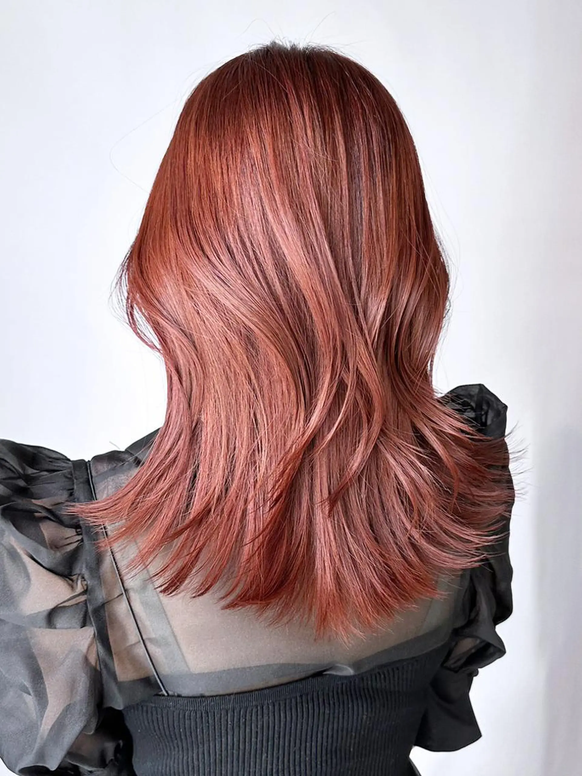 カラー ミディアム オレンジ カット ヘアカラー トリートメント ITbyALBUM 中野店のヘアスタイル