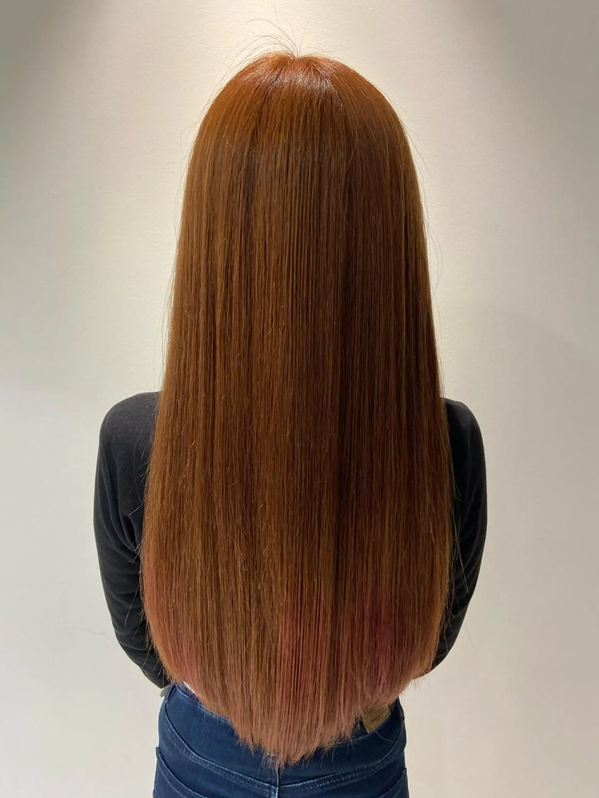 ロング カット 縮毛矯正 トリートメント 李 文のヘアスタイル