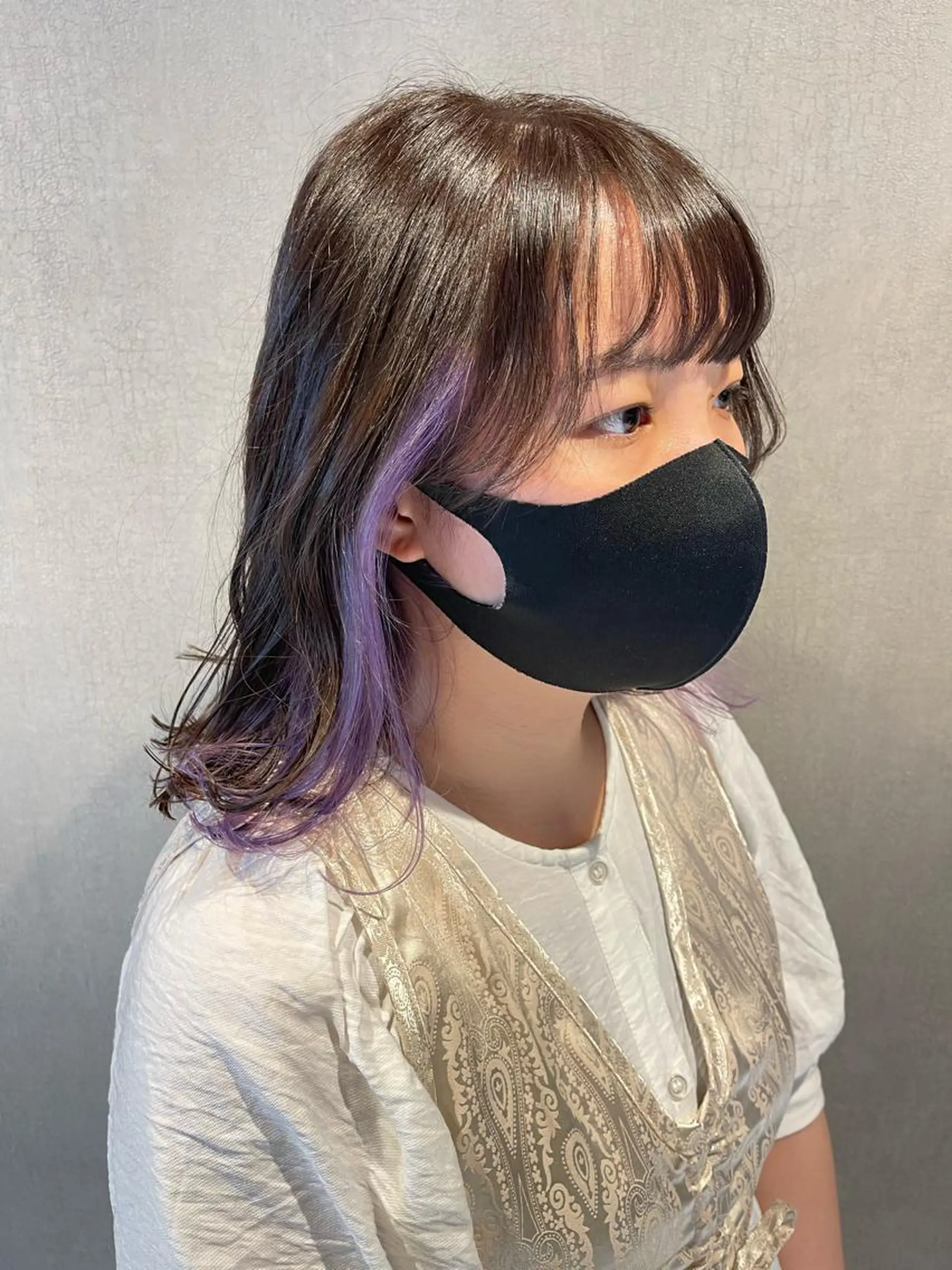 ミディアム カラー パープルカラー ヘアカラー 透明感カラー/艶髪/ エクステ/HIROのヘアスタイル