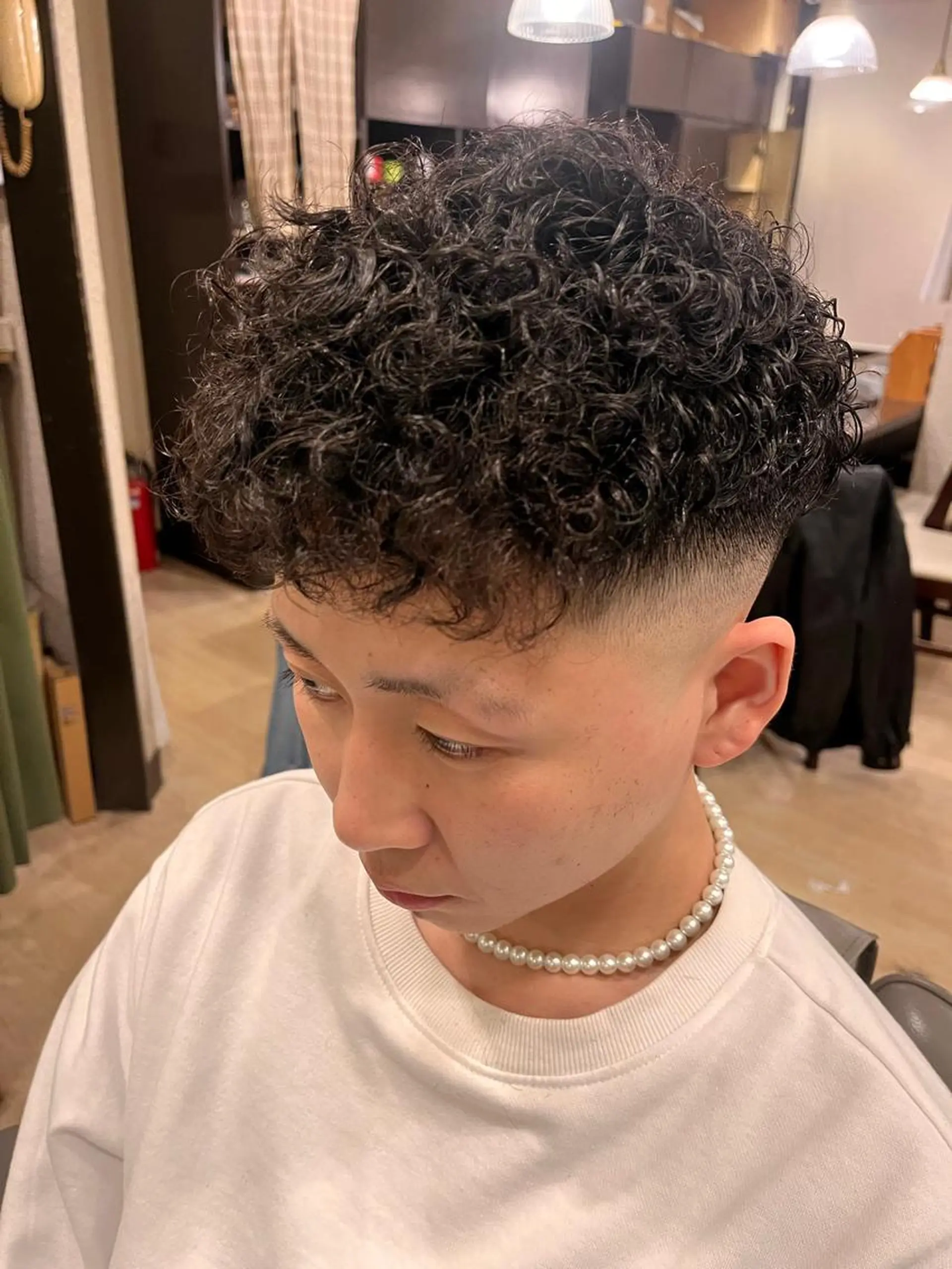 ショート パーマ メンズ スペインカール カット パーマ men's salon LiG所属・Men'ssalon LiG/kaitoのヘアスタイル