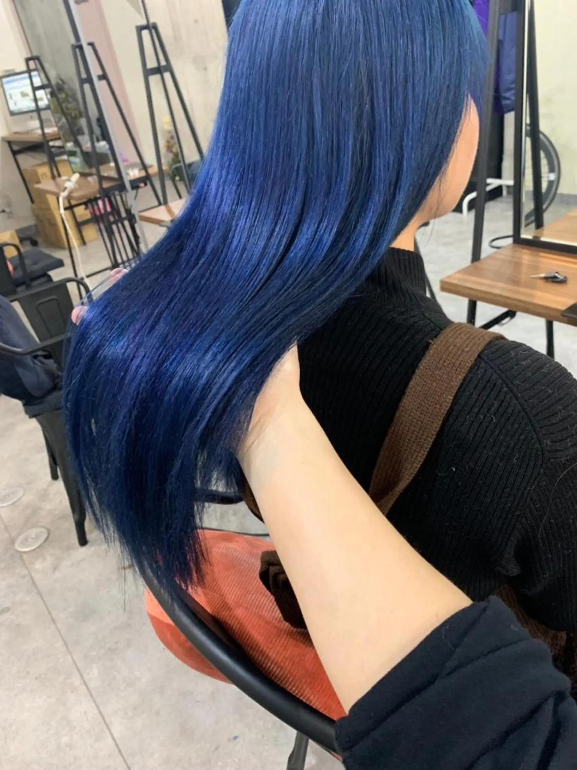 ロング カラー ヘアアレンジ キッズ アディクシーカラー バレイヤージュ ミストバング ベージュカラー 黒髪 カラー特化サロン梅田 Eir茶屋町/山下のヘアスタイル