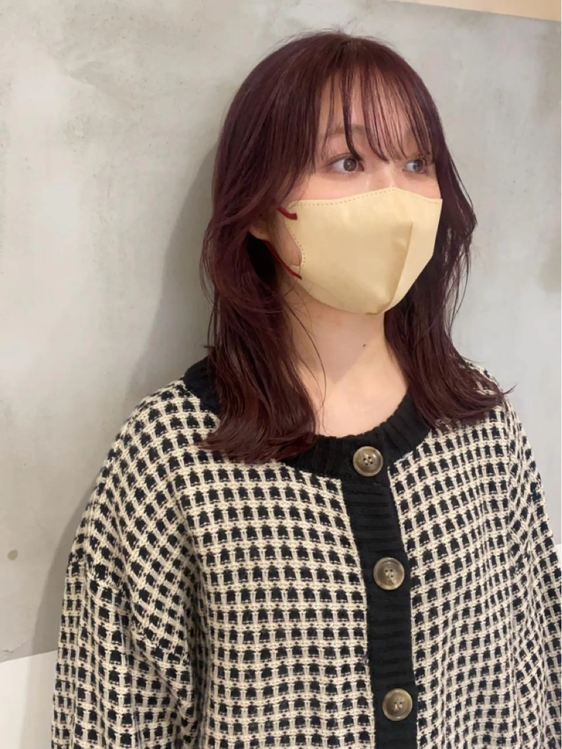 ミディアム ヘアカラー トリートメント ヘアセット 韓国レイヤーカット 🇰🇷mireiのヘアスタイル