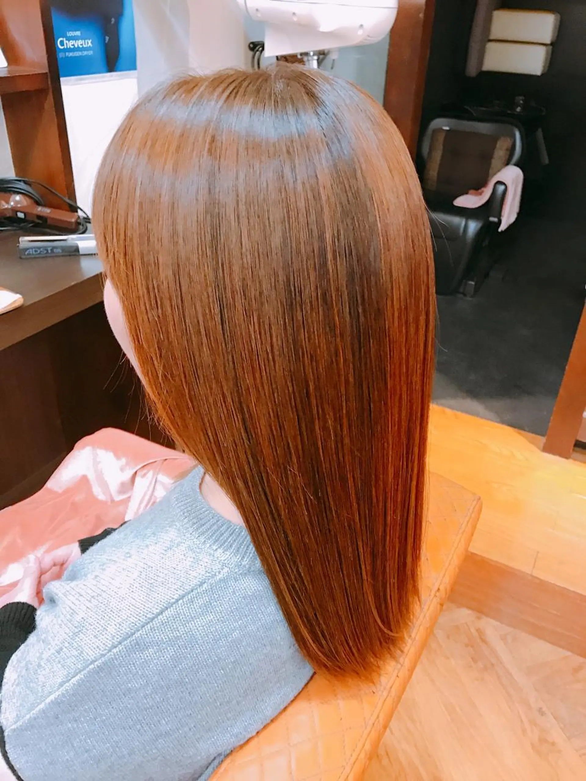 ロング カット ヘアカラー 縮毛矯正 WEST✂︎前田 明宏✂︎大和高田のヘアスタイル