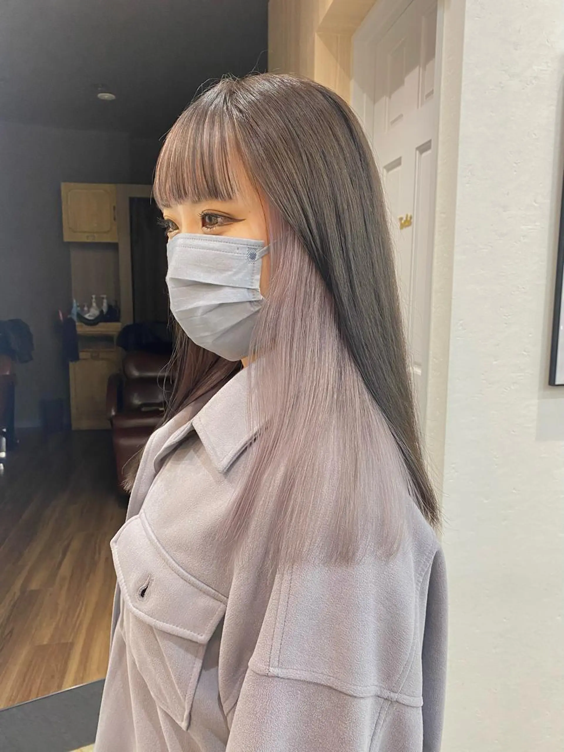 セミロング カラー ヘアアレンジ ヘアカラー ♡韓国風ヘア 🐈♡MIHOのヘアスタイル