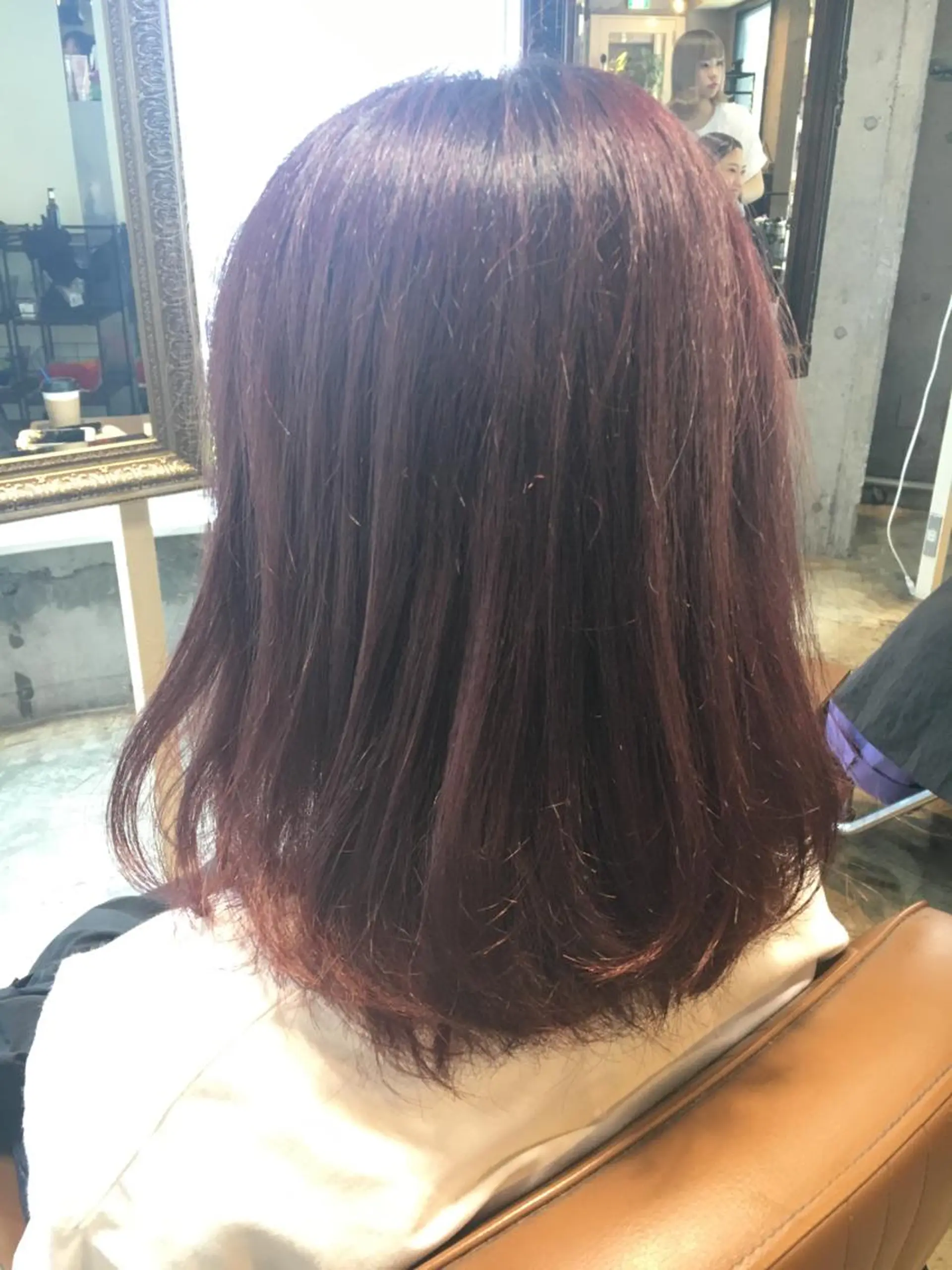 ミディアム カラー ラベンダーカラー ピンクカラー ピンクラベンダー 北條 優輝のヘアスタイル