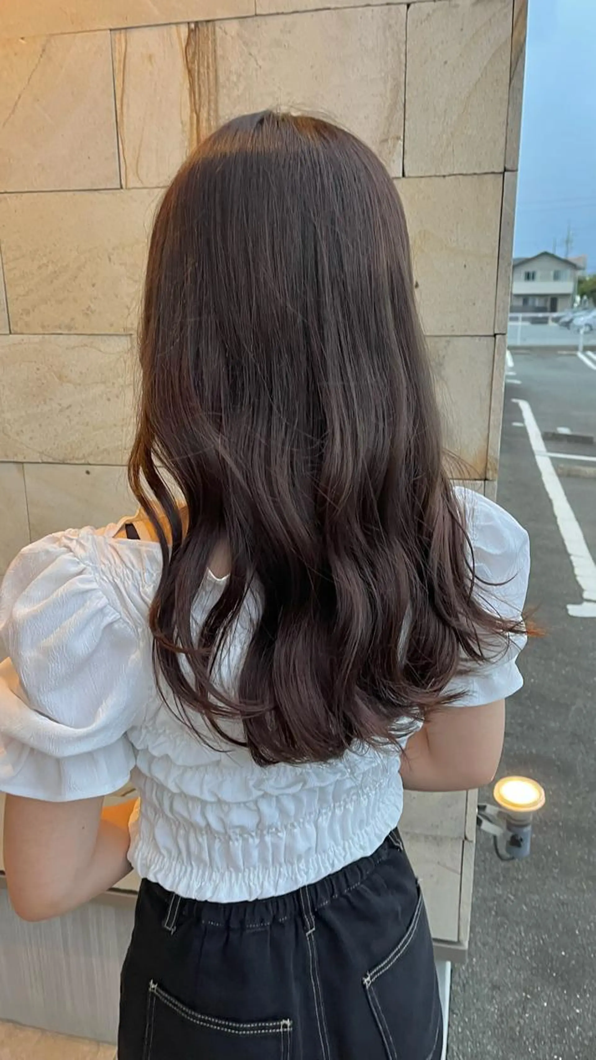 ロング カラー ブラウンカラー 韓国風ヘア トリートメント 栗林 姫花のヘアスタイル