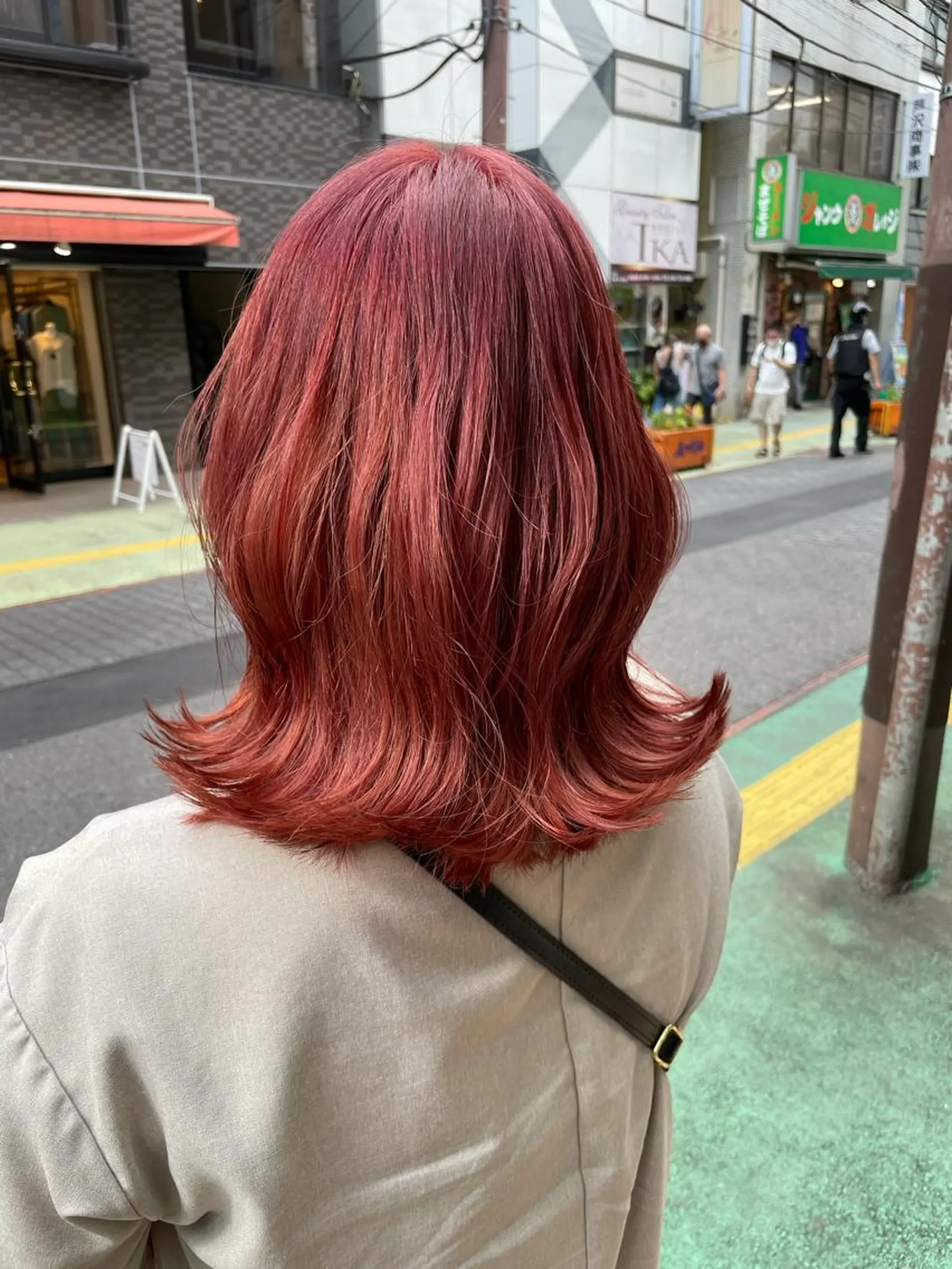 ミディアム カラー レッドカラー ♡Eleanor大宮 aya♡のヘアスタイル