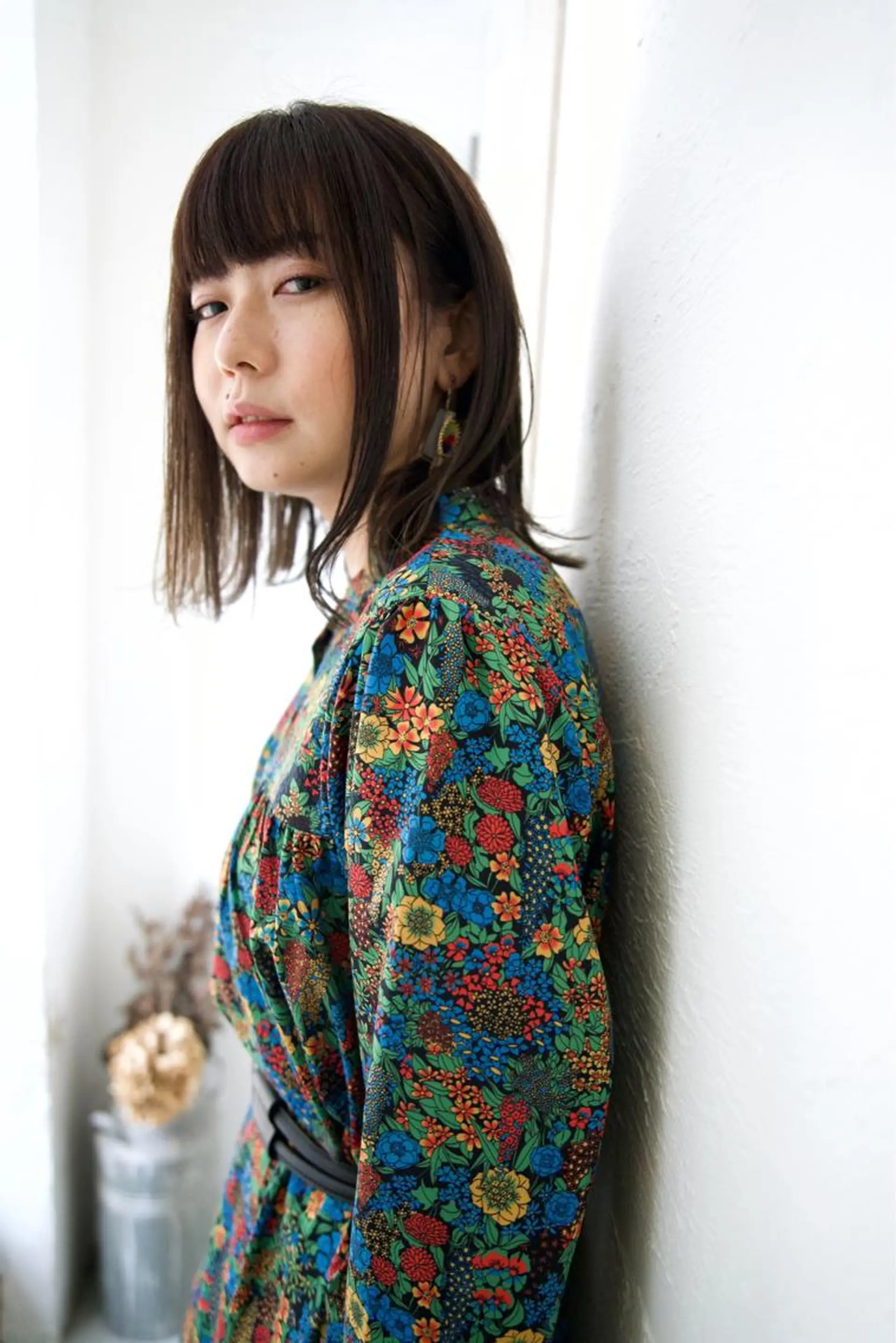 ミディアム カラー タナカ マナミのヘアスタイル