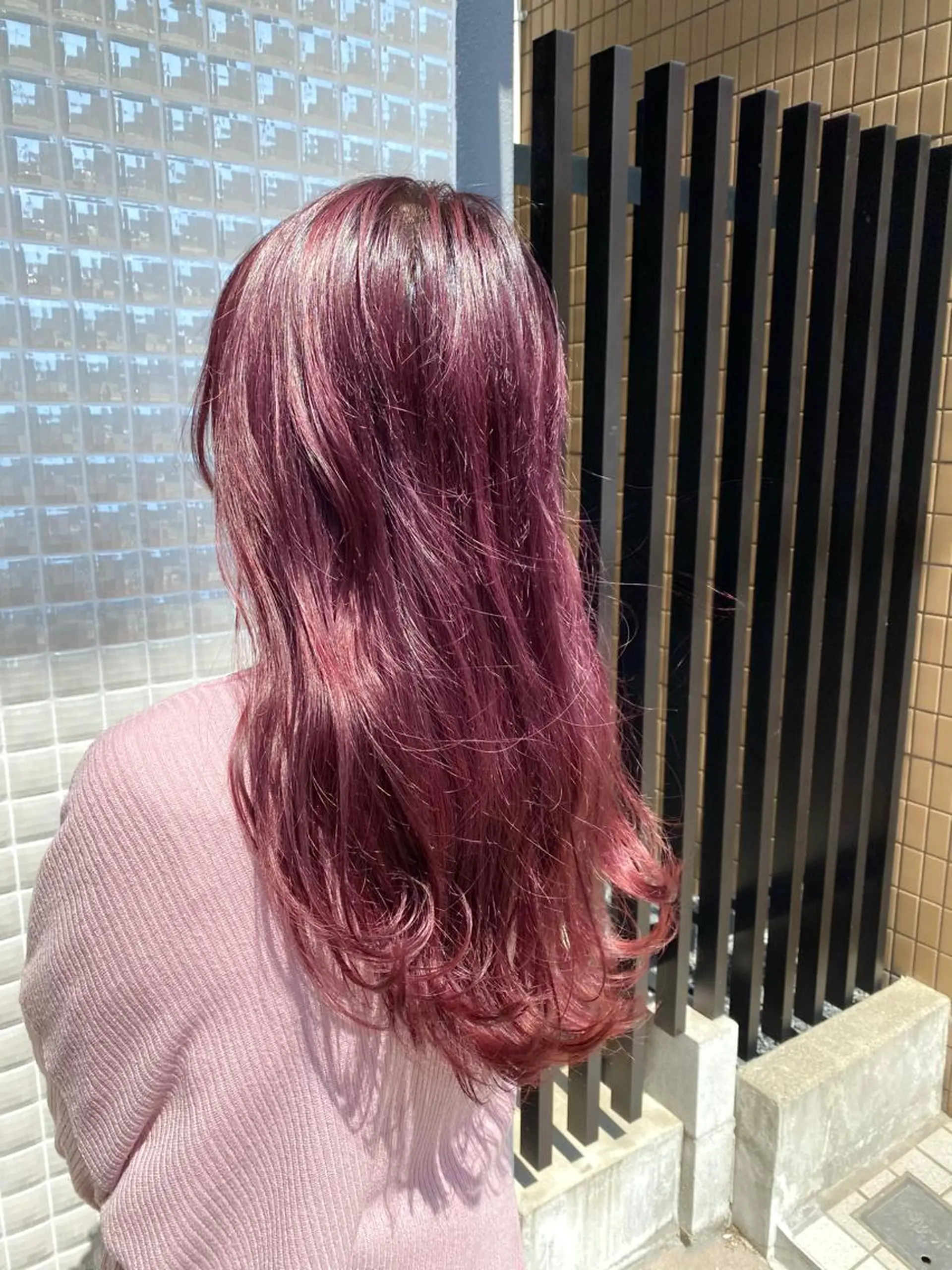 ロング カラー アディクシーカラー バレイヤージュ ブリーチ ケアブリーチ デザインカラー unpeu hair  二条所属・先着1名様限定 カット無料のヘアスタイル