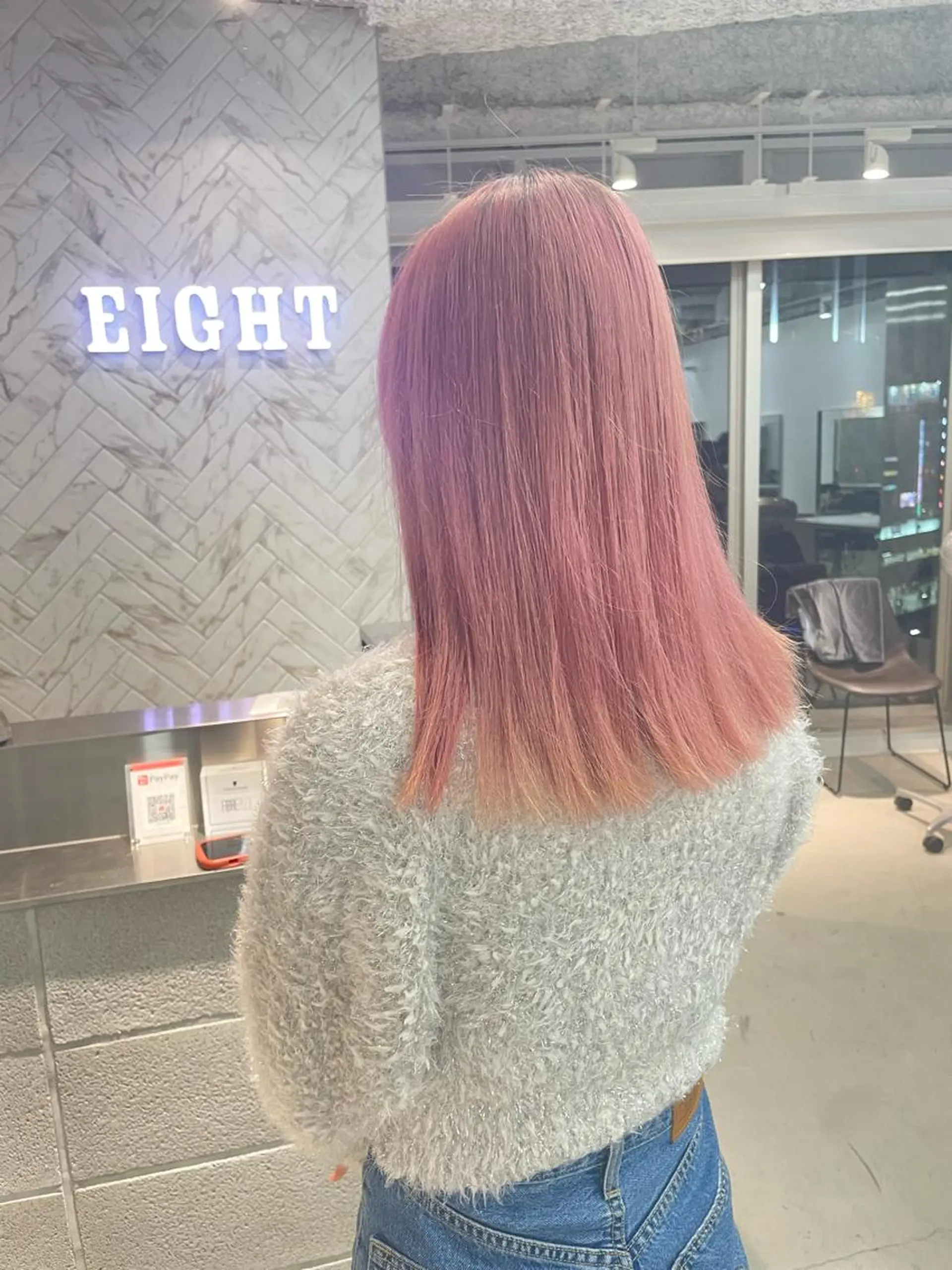 ミディアム カラー ヘアアレンジ ピンクカラー カット ヘアカラー トリートメント 🎗秋山勇 /三宮指名No.1のヘアスタイル