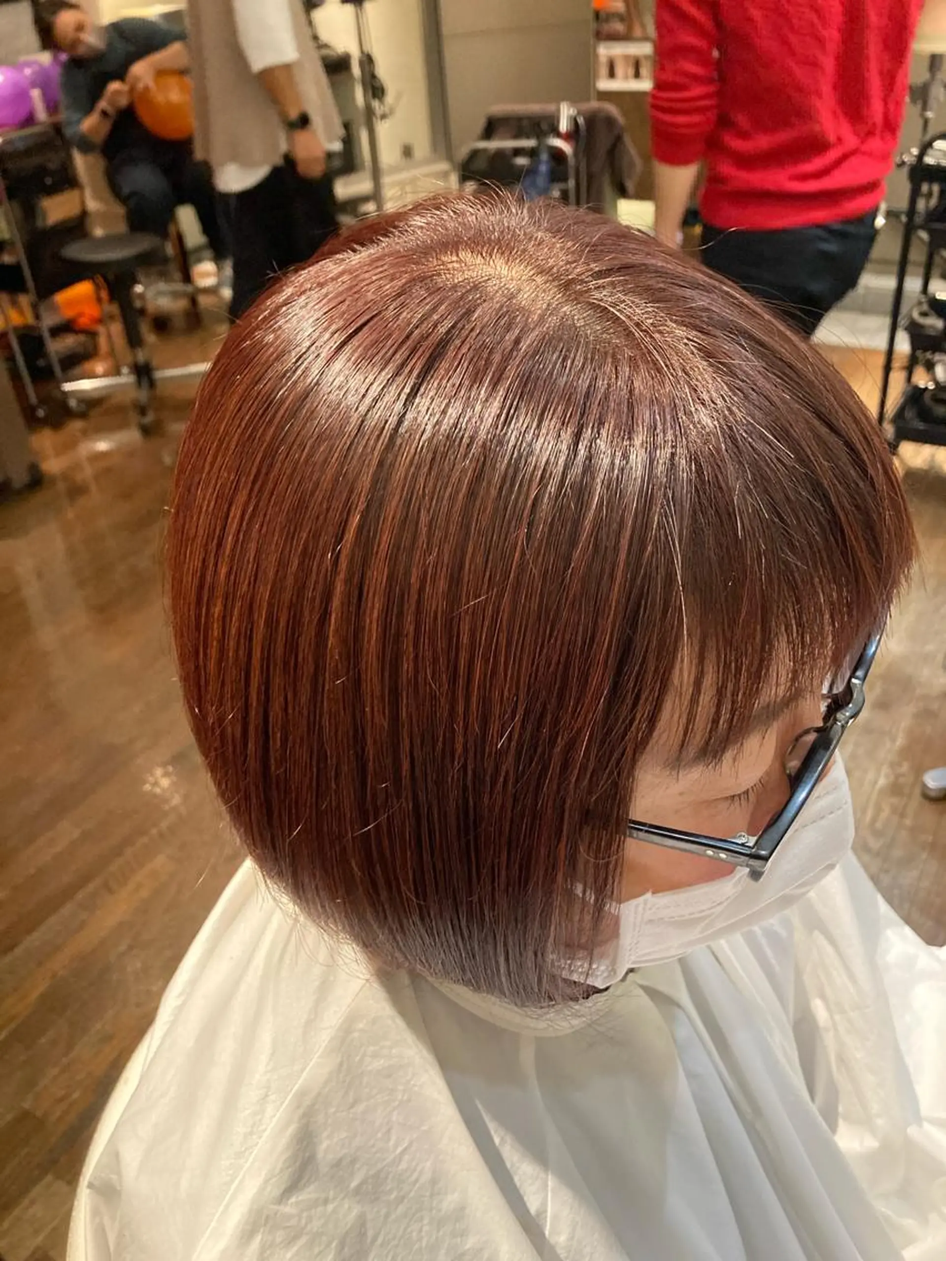 カラー ピンクカラー カット ヘアカラー 西山 菜己星のヘアスタイル