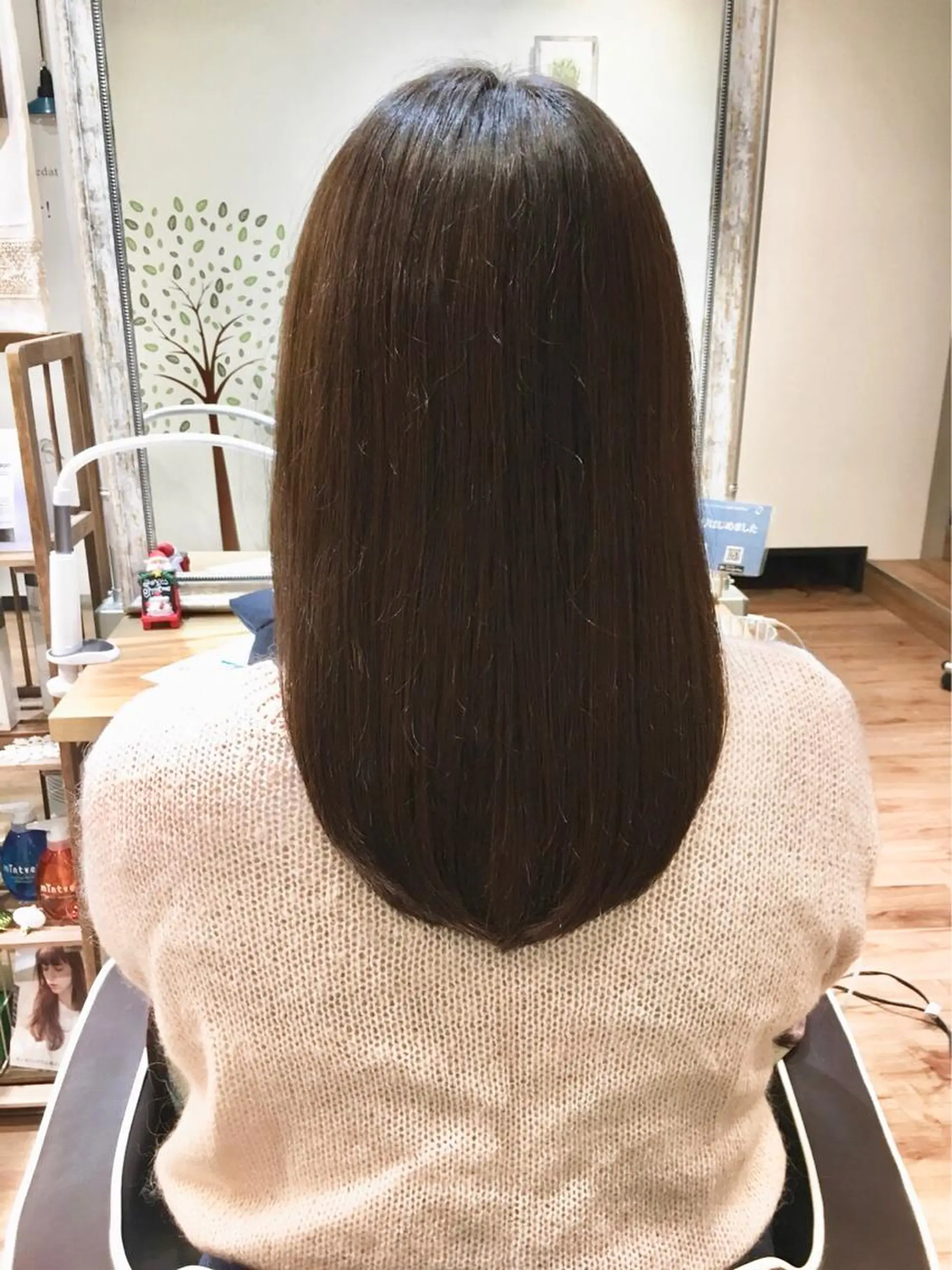 セミロング カラー カット トリートメント 青野 文香のヘアスタイル
