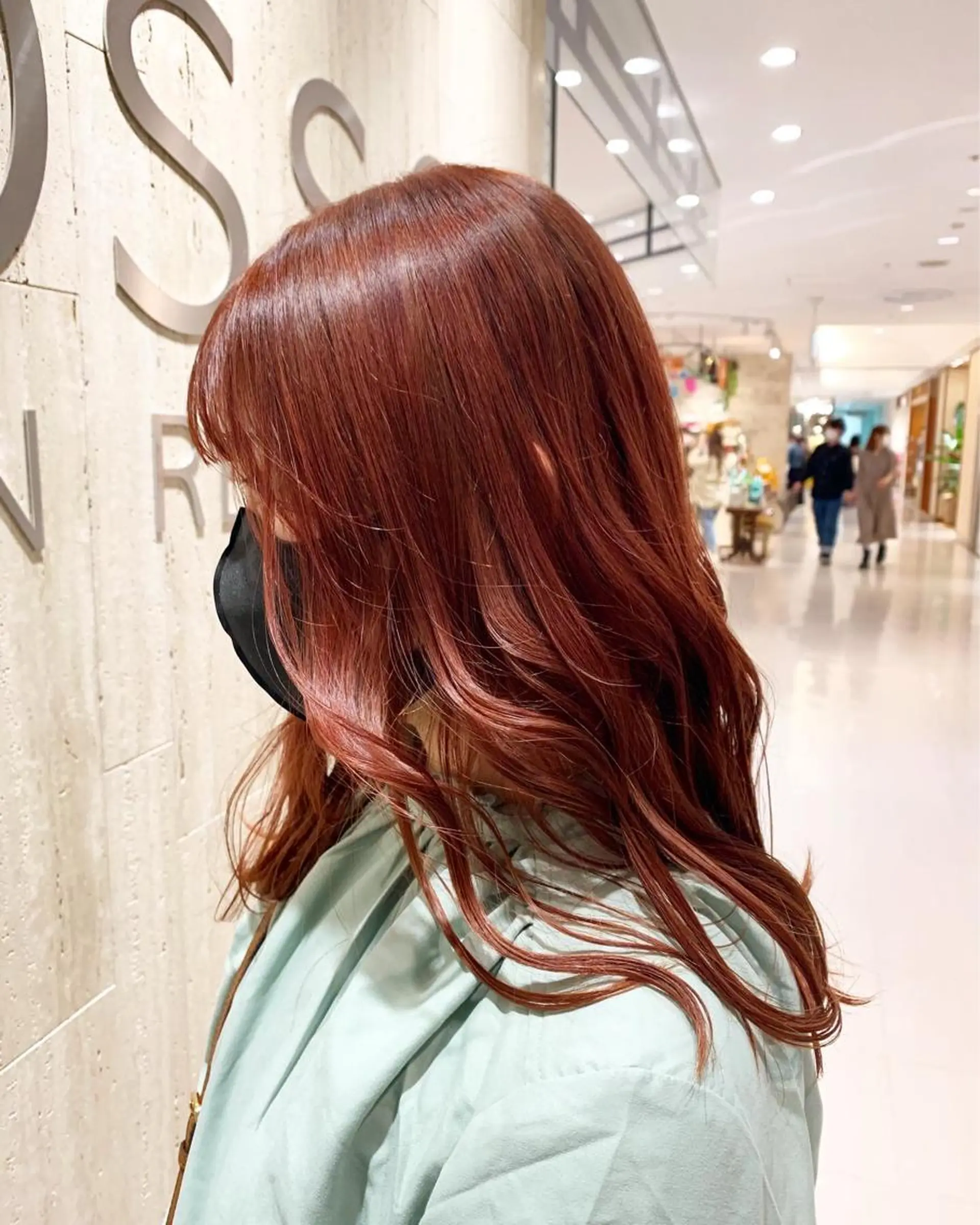 ロング カラー ピンクカラー カット ヘアカラー 高橋 芽衣のヘアスタイル