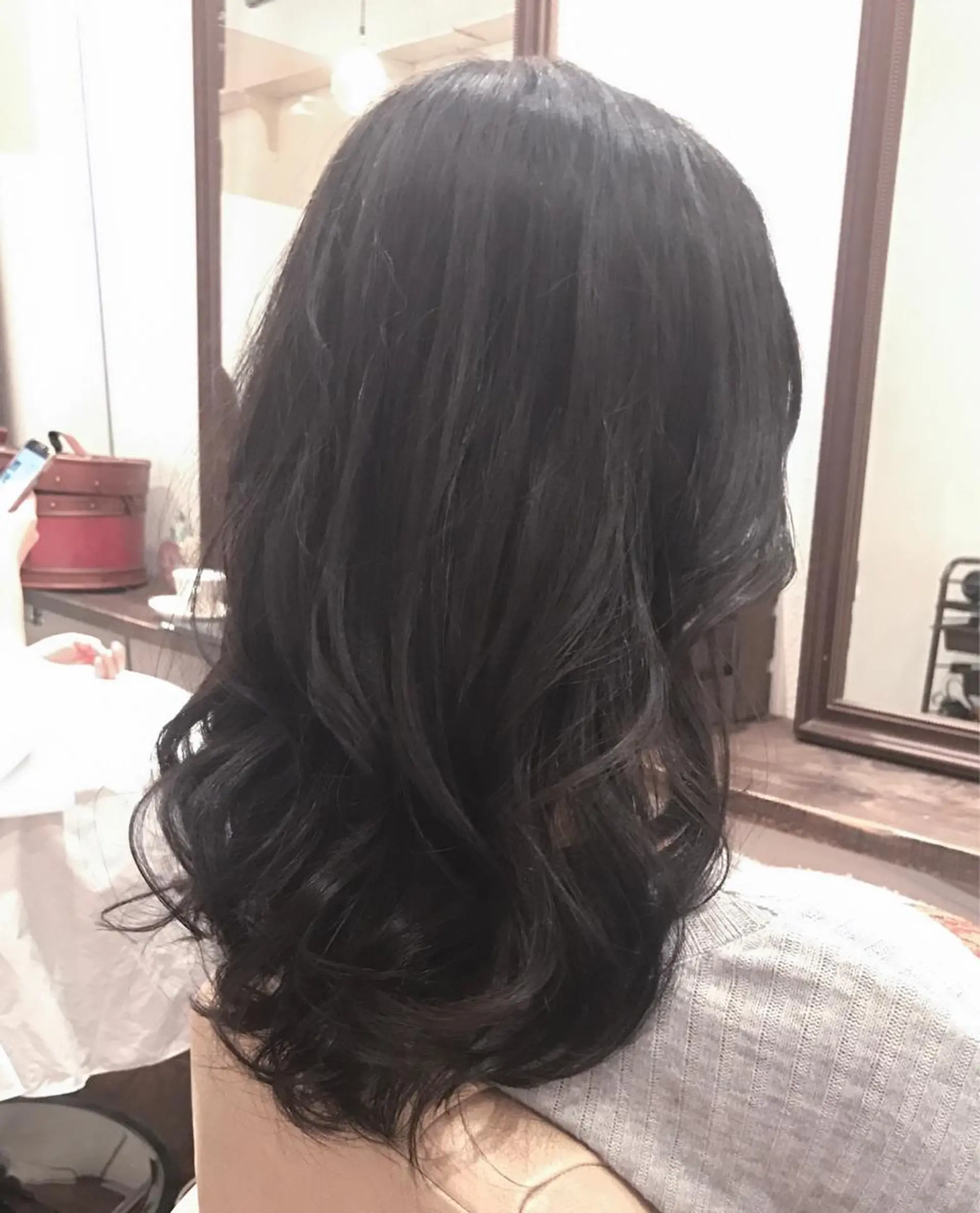 セミロング ロング カラー アッシュ 小森谷 亮太のヘアスタイル