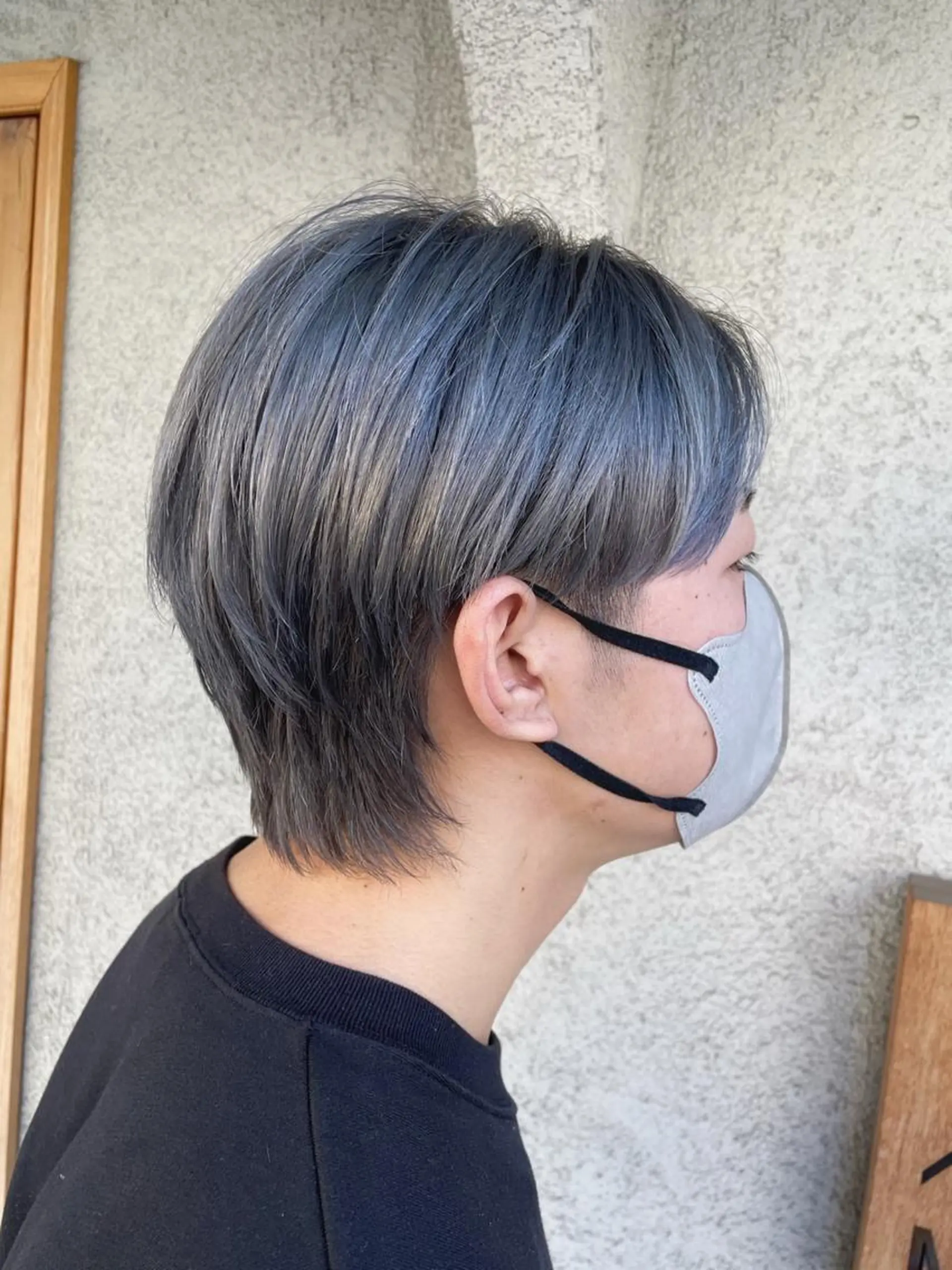 メンズ メンズブリーチ メンズハイトーン 刈り上げ メンズウルフカット ウルフカット カット ヘアカラー 野間 祐哉のヘアスタイル