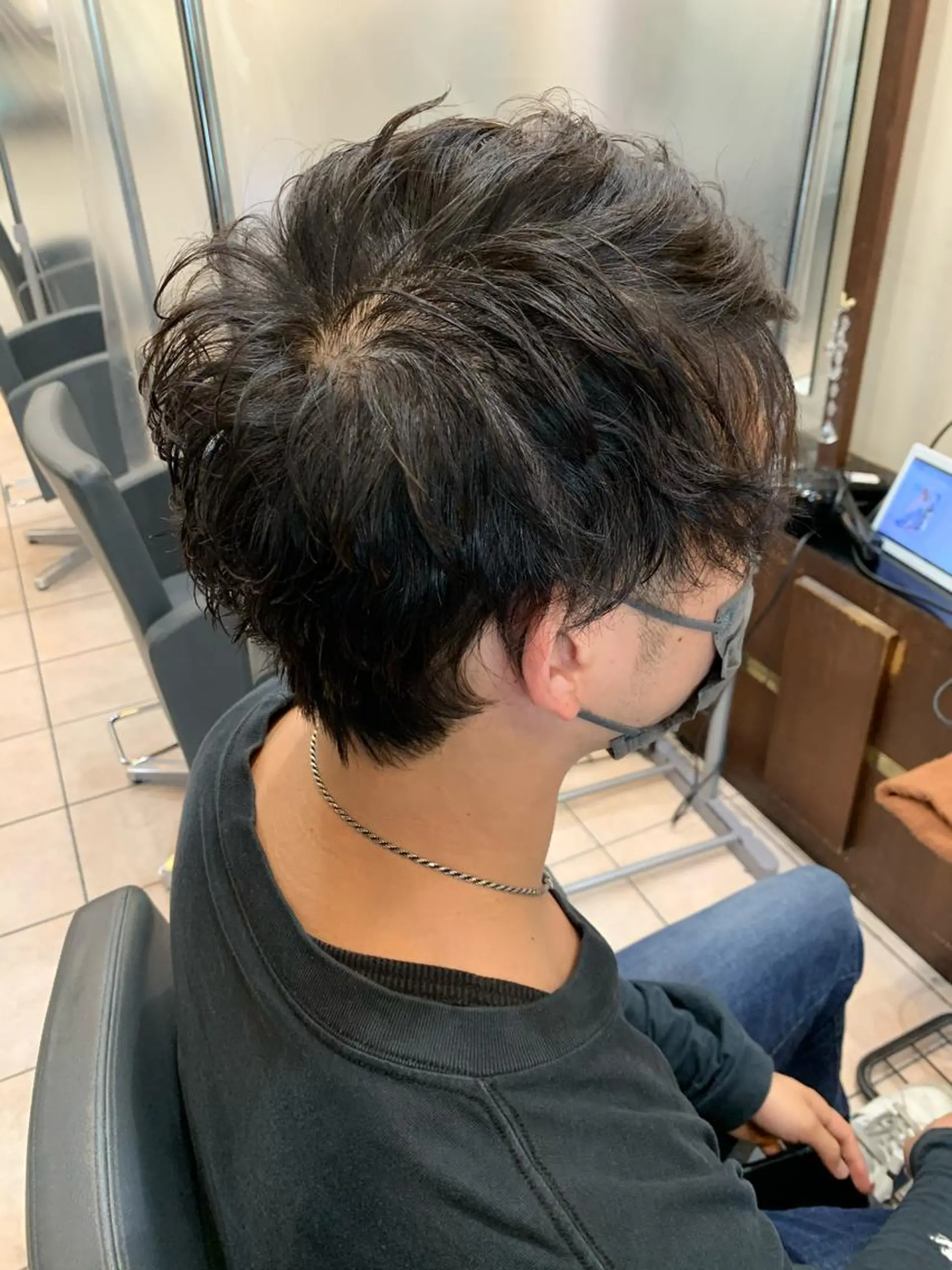 ショート パーマ メンズ メンズパーマ ❣️モードケイズ塚口 和田一将のヘアスタイル