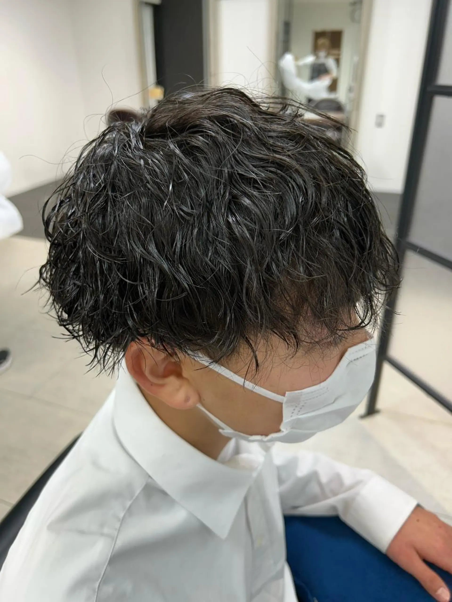 ショート パーマ メンズ メンズパーマ 波巻きパーマ スパイラルパーマ カット パーマ メンズパーマの達人 /タカシマ　ダイスケのヘアスタイル